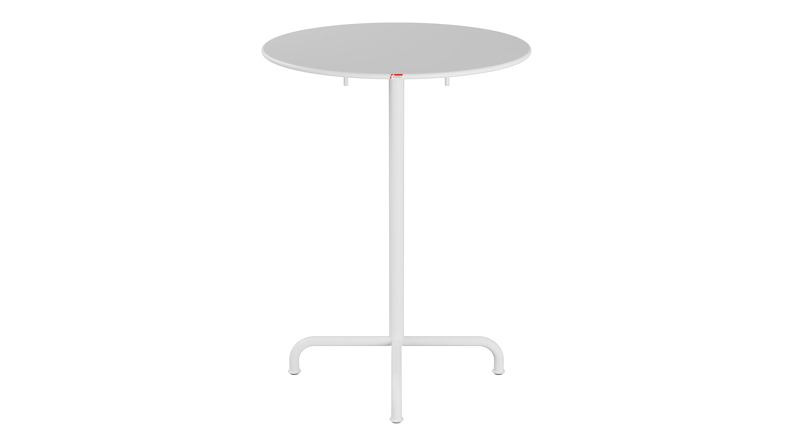 Rigi Metall-Stehtisch Outdoor ø80 / 110 klappbar  in Weiss präsentiert im Onlineshop von KAQTU Design AG. Hochtisch Outdoor ist von Schaffner