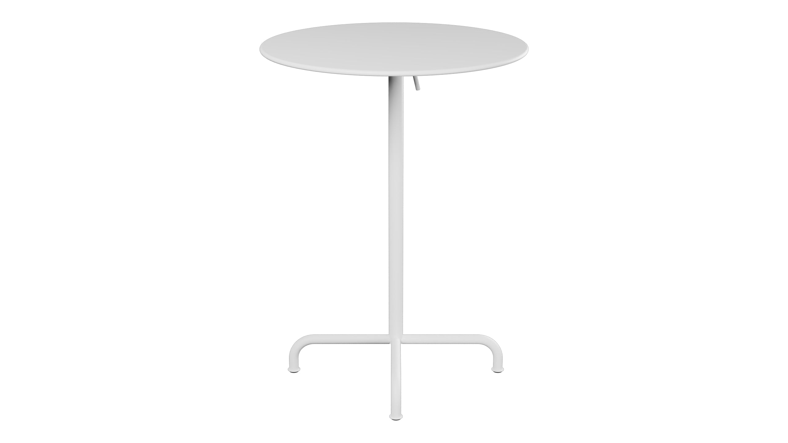 Rigi Metall-Stehtisch Outdoor ø80 / 110 klappbar  in Weiss präsentiert im Onlineshop von KAQTU Design AG. Hochtisch Outdoor ist von Schaffner
