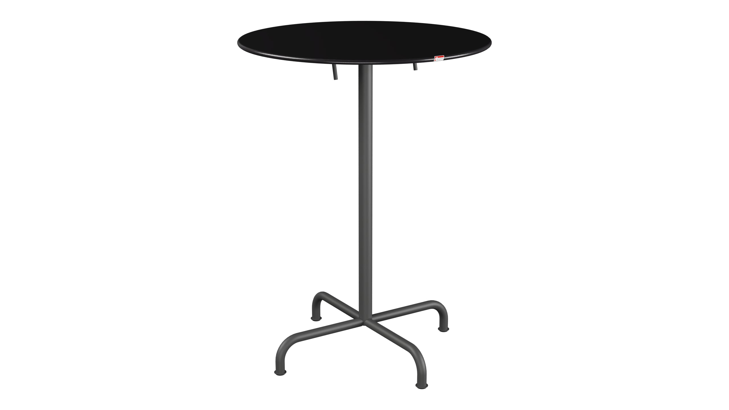 Rigi Metall-Stehtisch Outdoor ø80 / 110 klappbar  in Schwarz präsentiert im Onlineshop von KAQTU Design AG. Hochtisch Outdoor ist von Schaffner