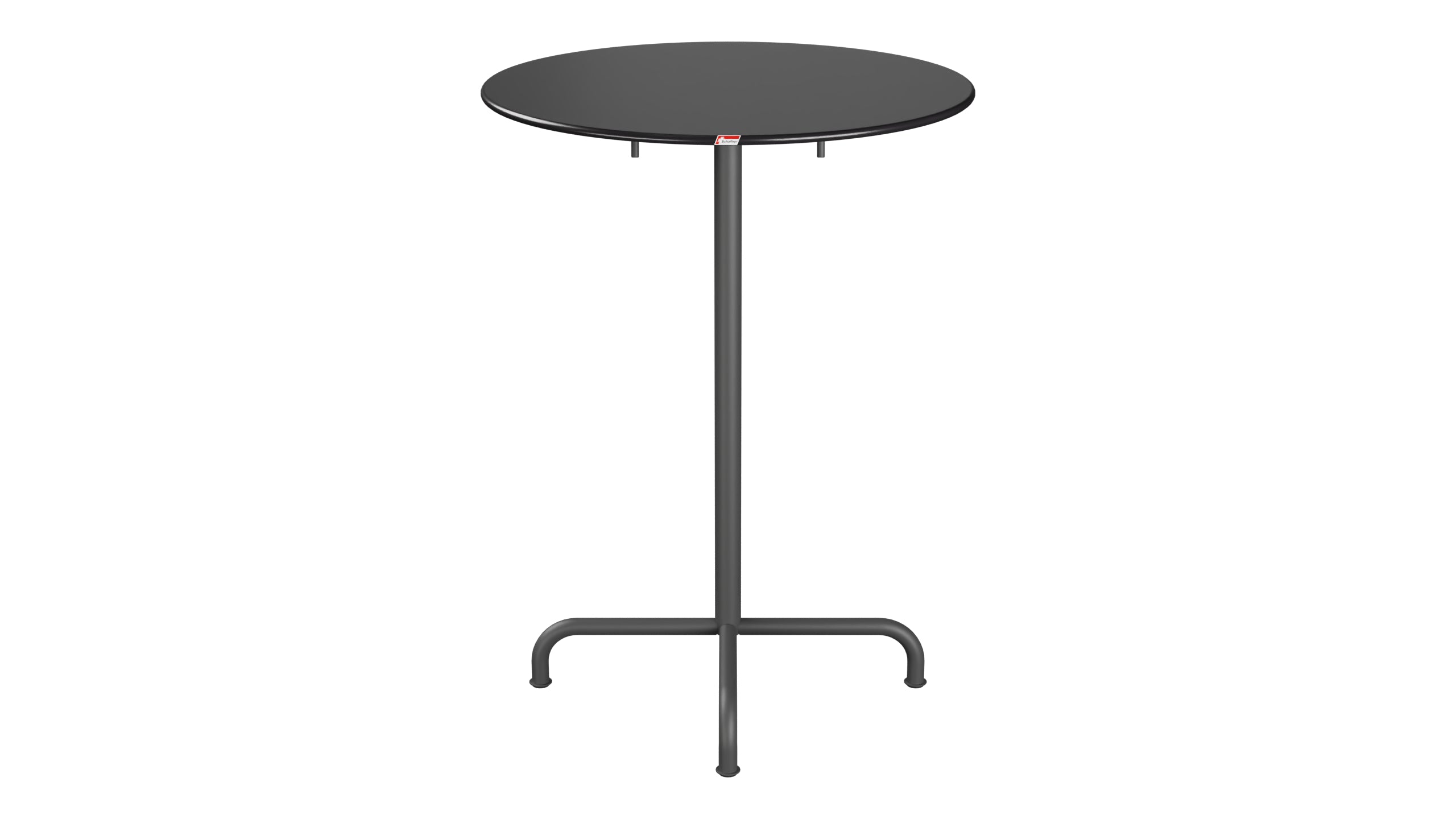 Rigi Metall-Stehtisch Outdoor ø80 / 110 klappbar  in Schwarz präsentiert im Onlineshop von KAQTU Design AG. Hochtisch Outdoor ist von Schaffner