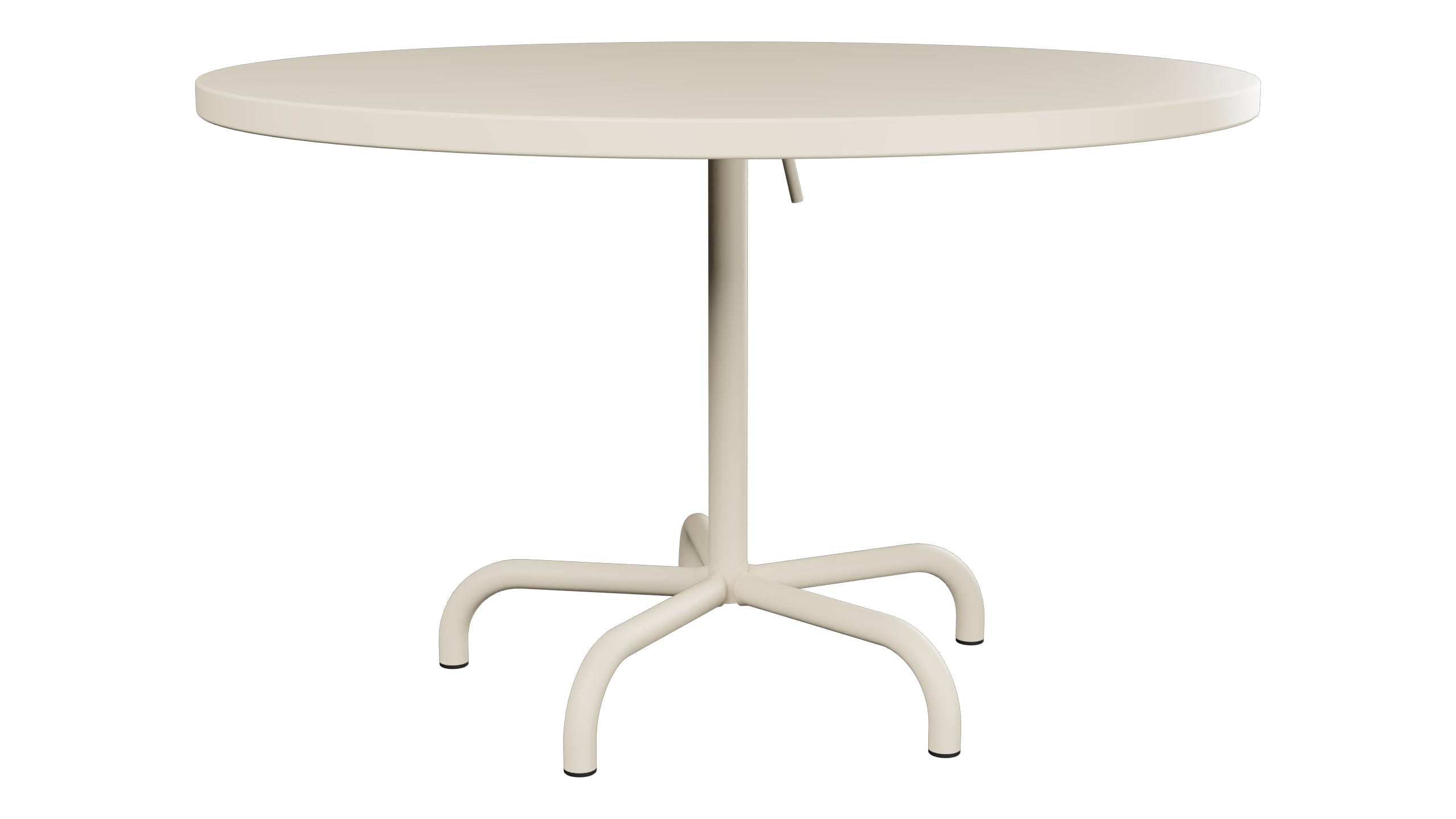 Säntis Metall-Gartentisch ø117 klappbar in Pastellsand präsentiert im Onlineshop von KAQTU Design AG. Gartentisch ist von Schaffner