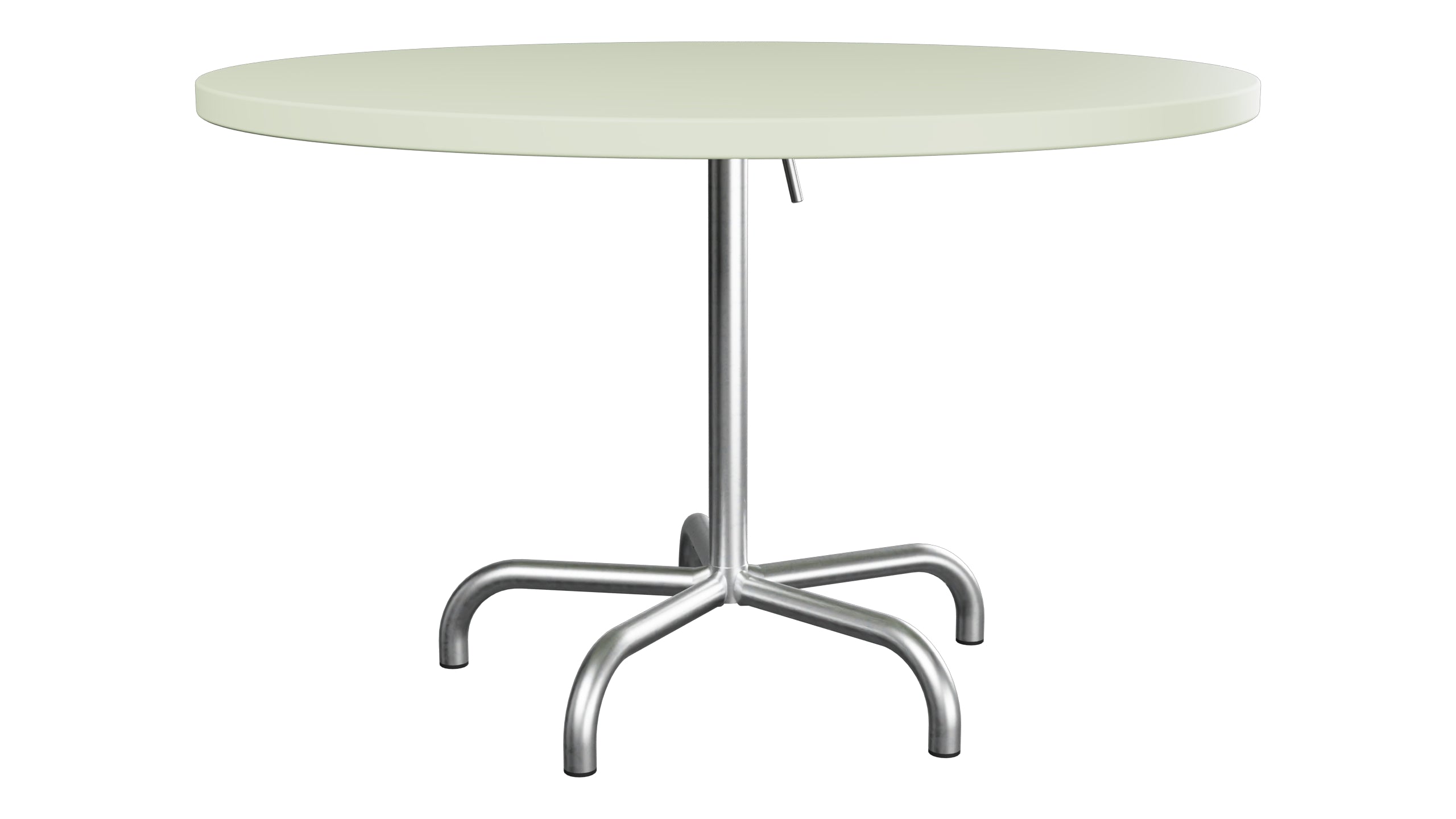Säntis Metall-Gartentisch ø117 klappbar in Pastellgrün präsentiert im Onlineshop von KAQTU Design AG. Gartentisch ist von Schaffner