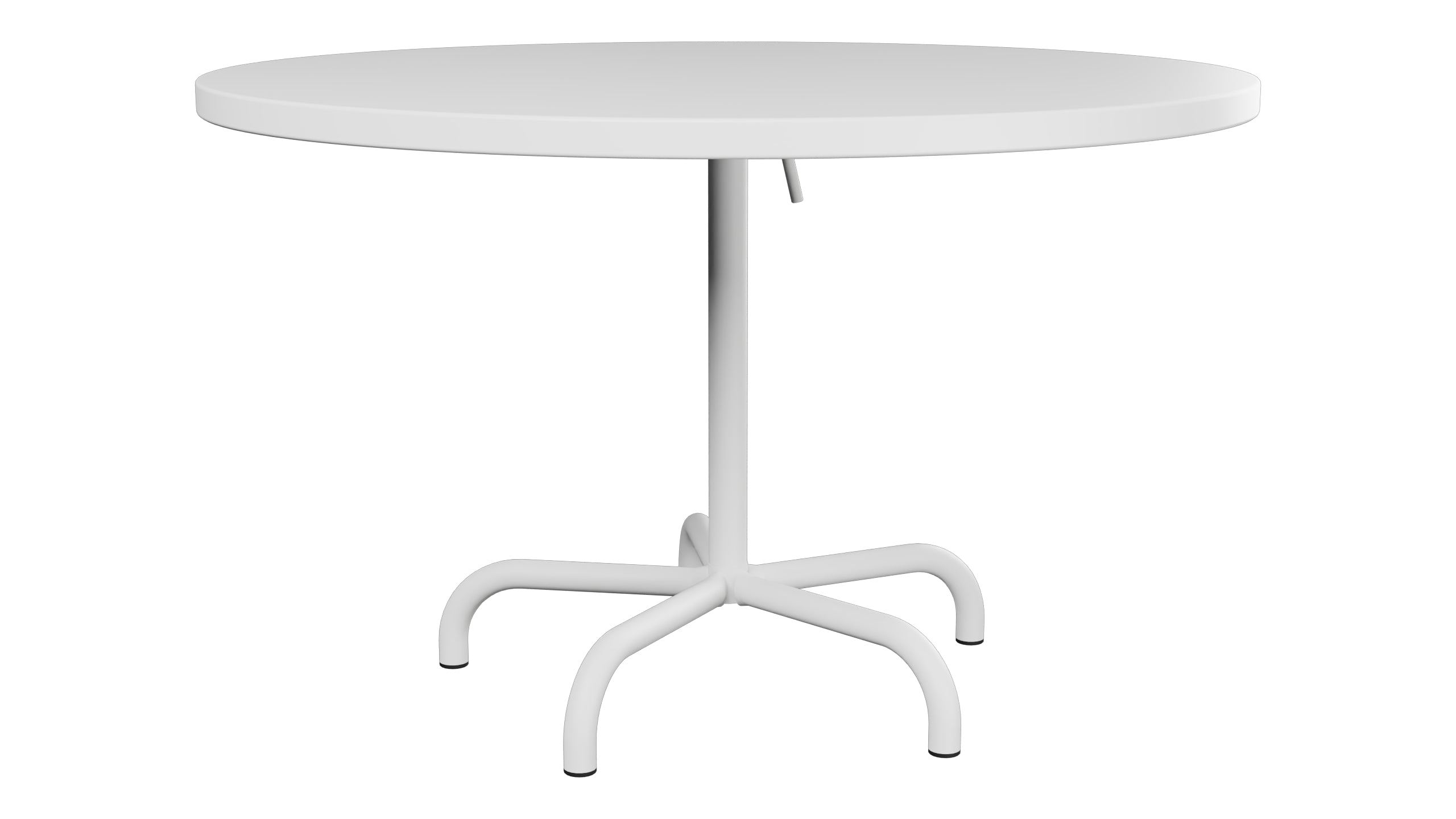 Säntis Metall-Gartentisch ø117 klappbar in Weiss präsentiert im Onlineshop von KAQTU Design AG. Gartentisch ist von Schaffner