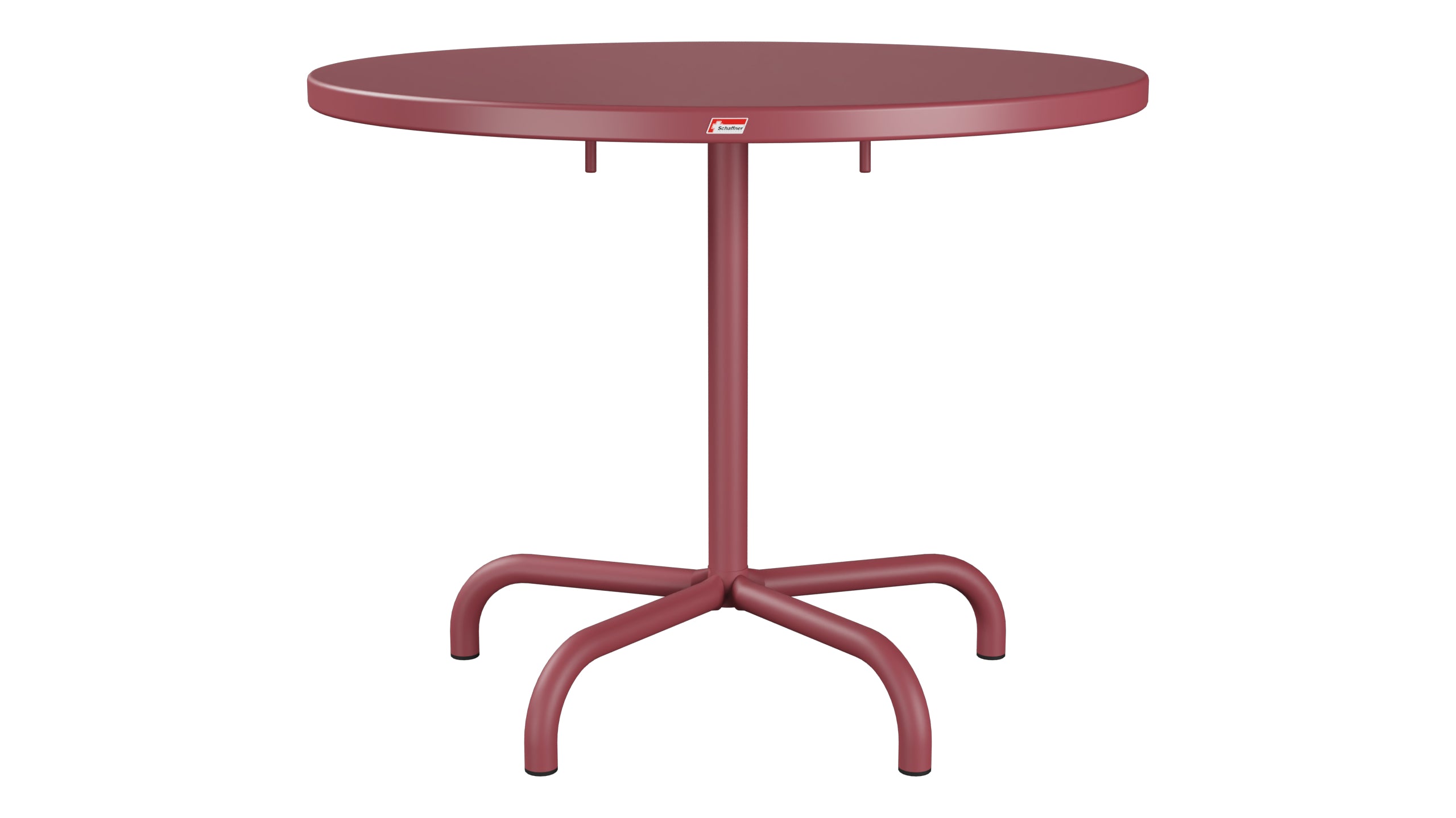 Säntis Metall-Gartentisch ø92 klappbar in Bordeaux präsentiert im Onlineshop von KAQTU Design AG. Gartentisch ist von Schaffner