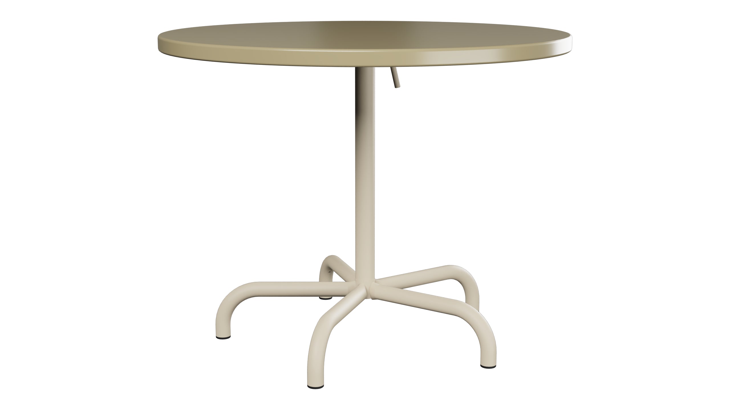 Säntis Metall-Gartentisch ø92 klappbar in Champagner präsentiert im Onlineshop von KAQTU Design AG. Gartentisch ist von Schaffner