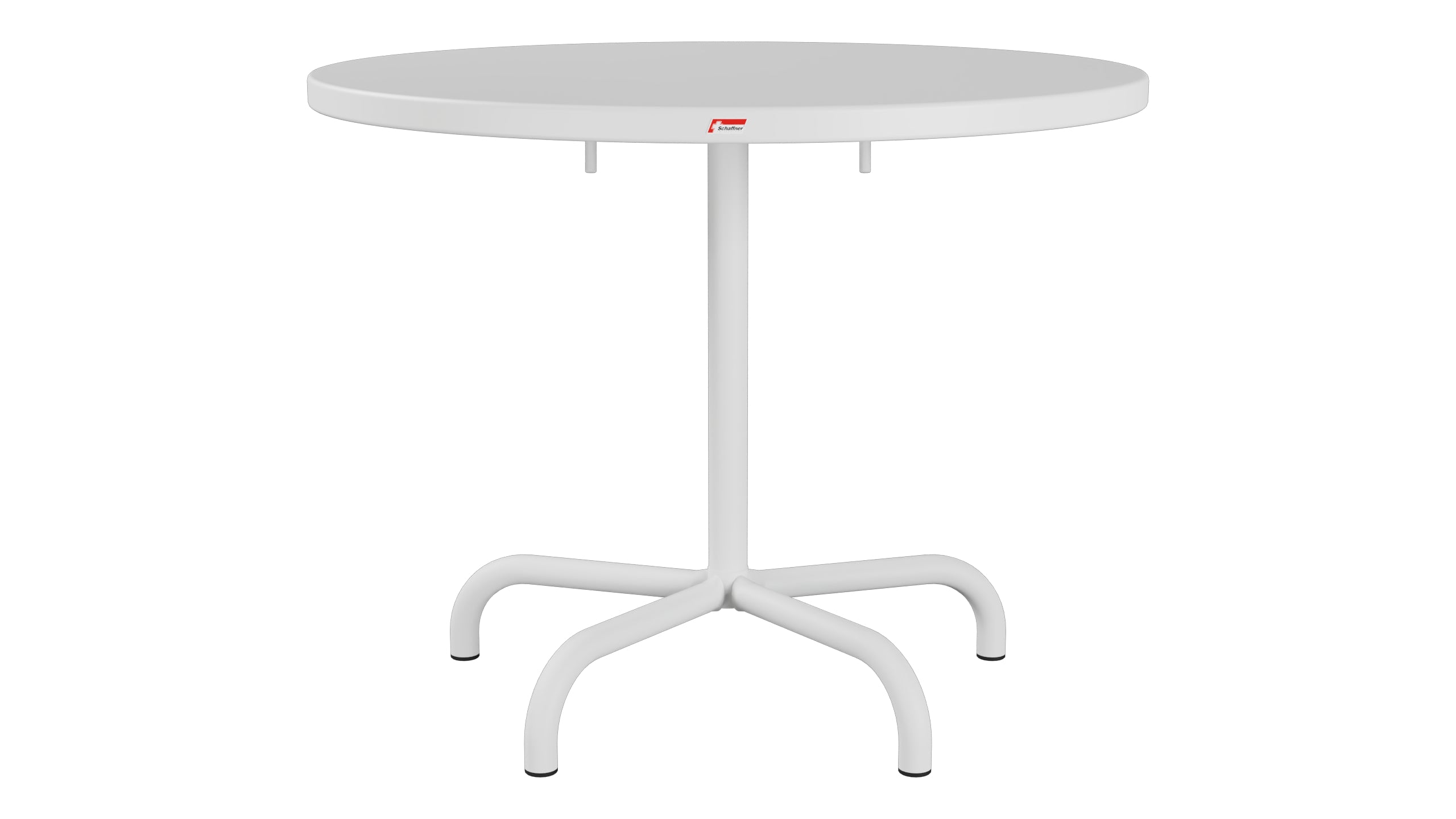 Säntis Metall-Gartentisch ø92 klappbar in Weiss präsentiert im Onlineshop von KAQTU Design AG. Gartentisch ist von Schaffner