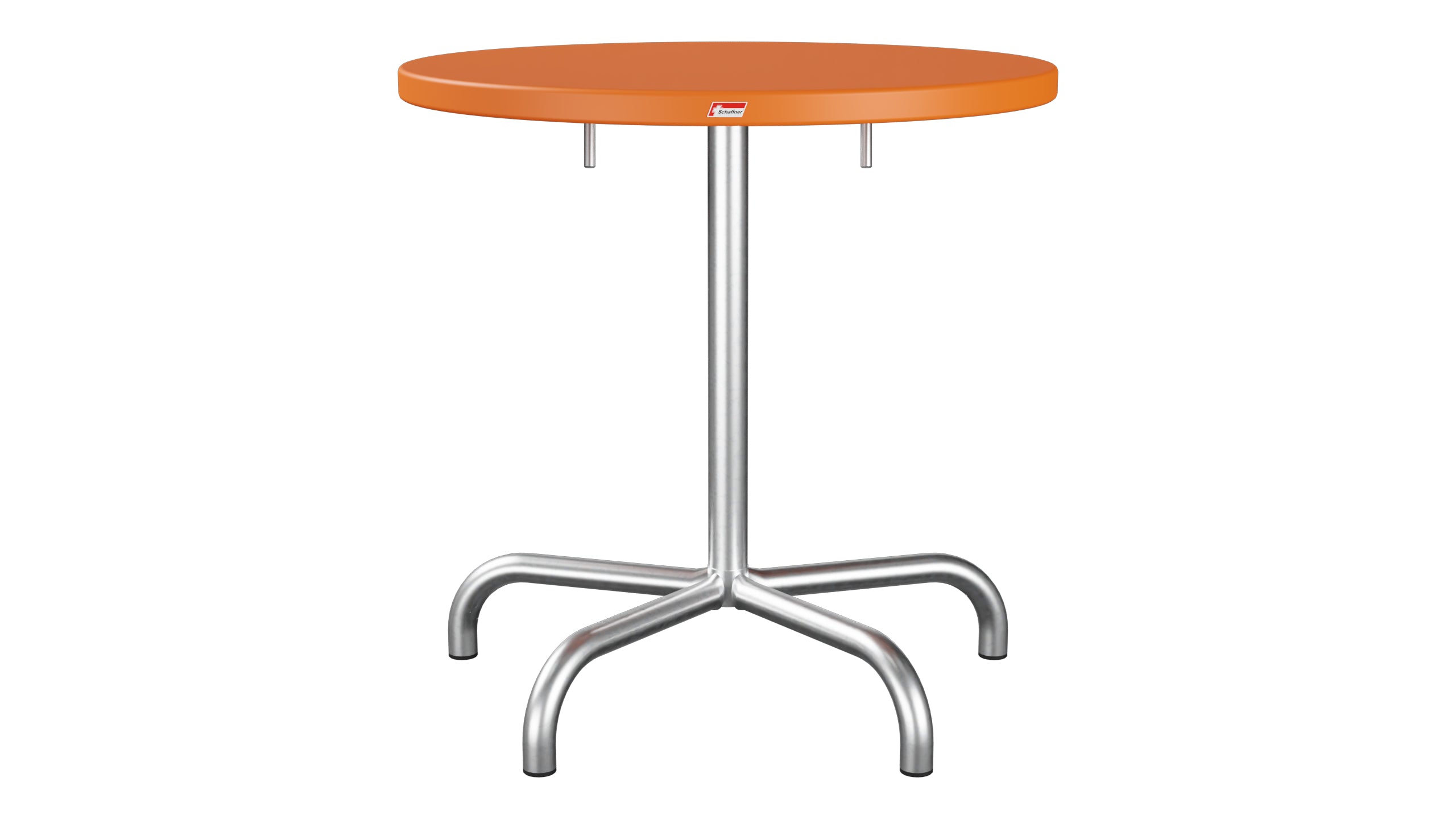 Säntis Metall-Gartentisch ø72 klappbar in Orange präsentiert im Onlineshop von KAQTU Design AG. Gartentisch ist von Schaffner