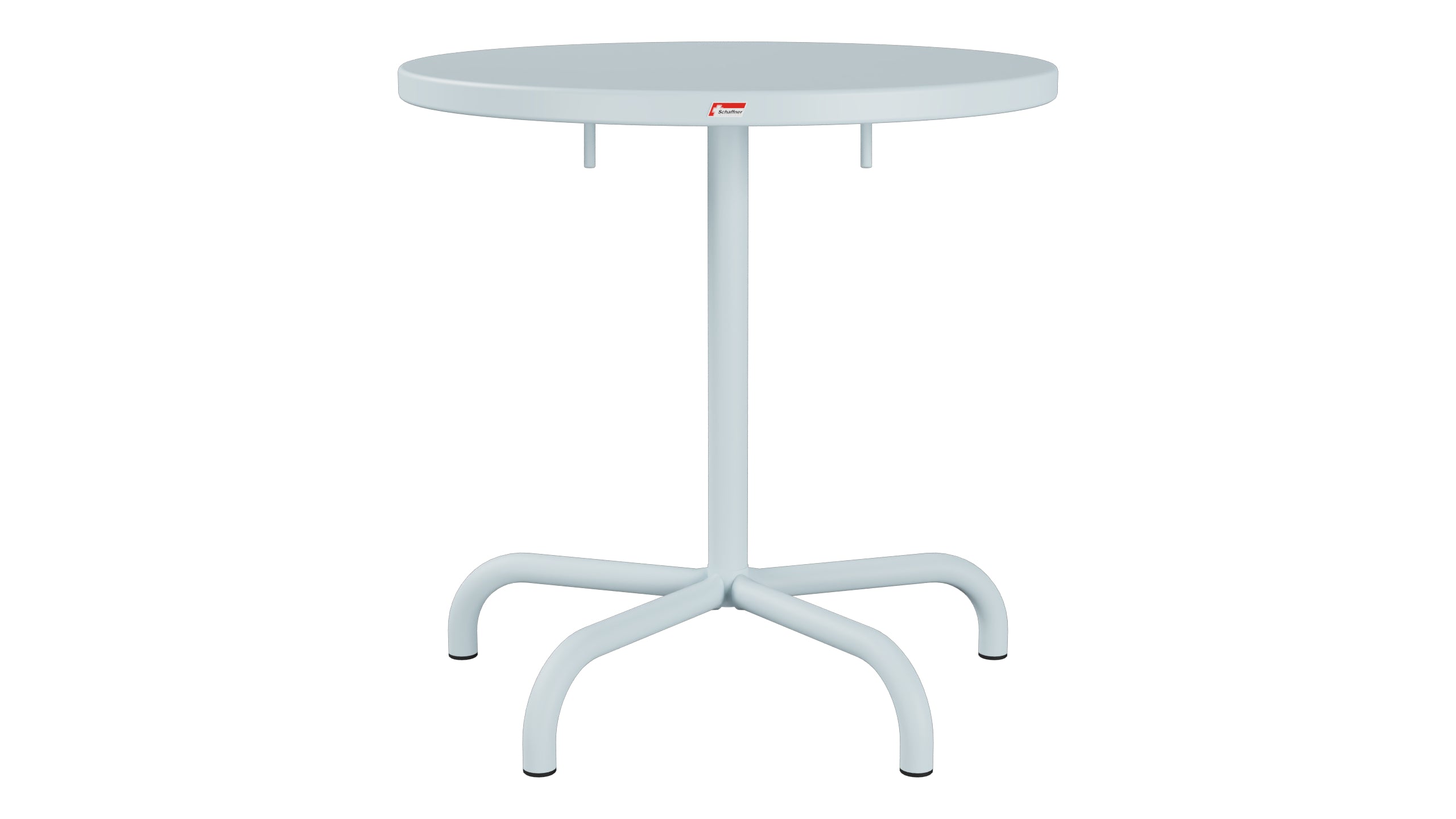 Säntis Metall-Gartentisch ø72 klappbar in Pastellblau präsentiert im Onlineshop von KAQTU Design AG. Gartentisch ist von Schaffner