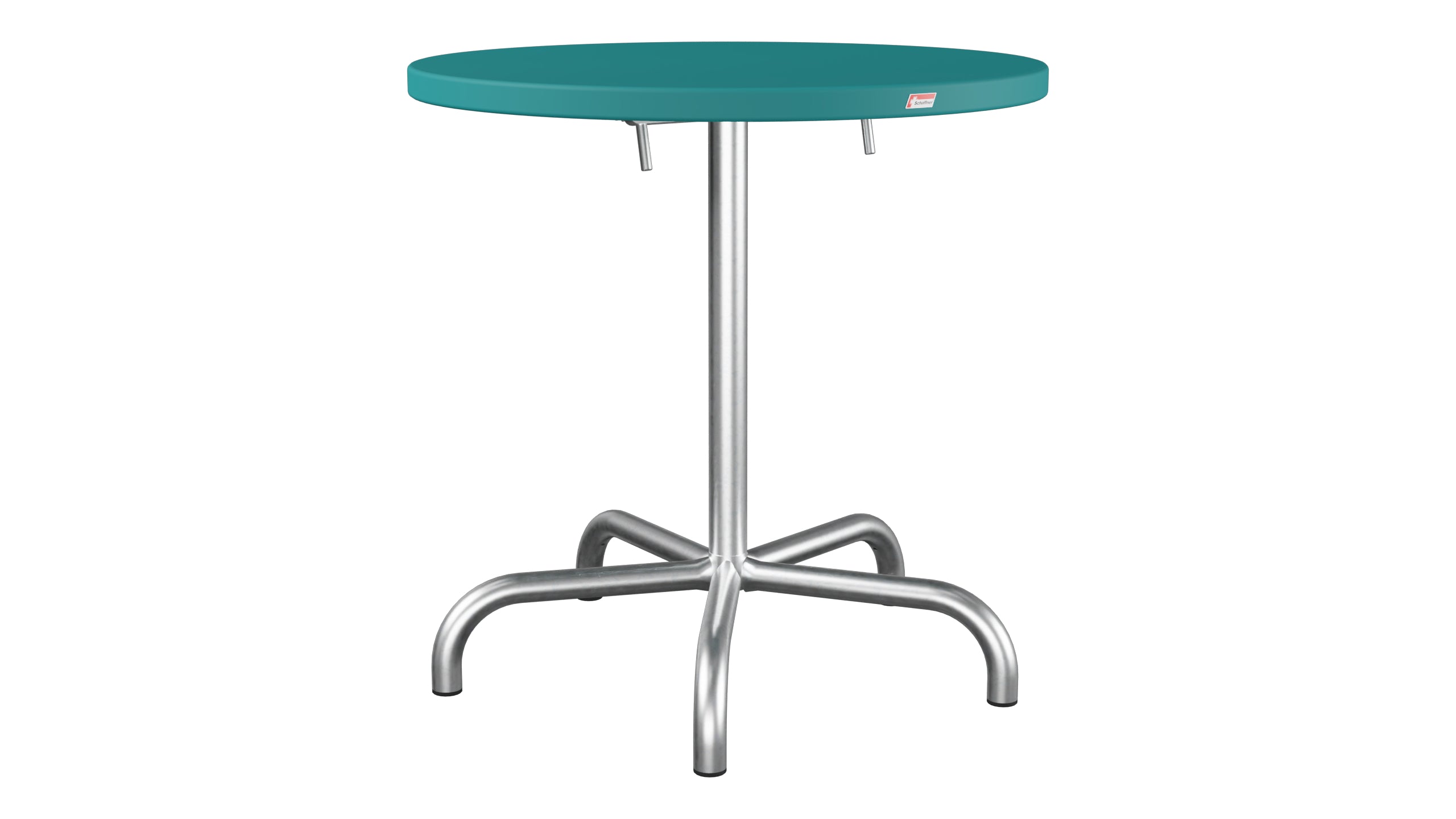 Säntis Metall-Gartentisch ø72 klappbar in Kaliblau präsentiert im Onlineshop von KAQTU Design AG. Gartentisch ist von Schaffner