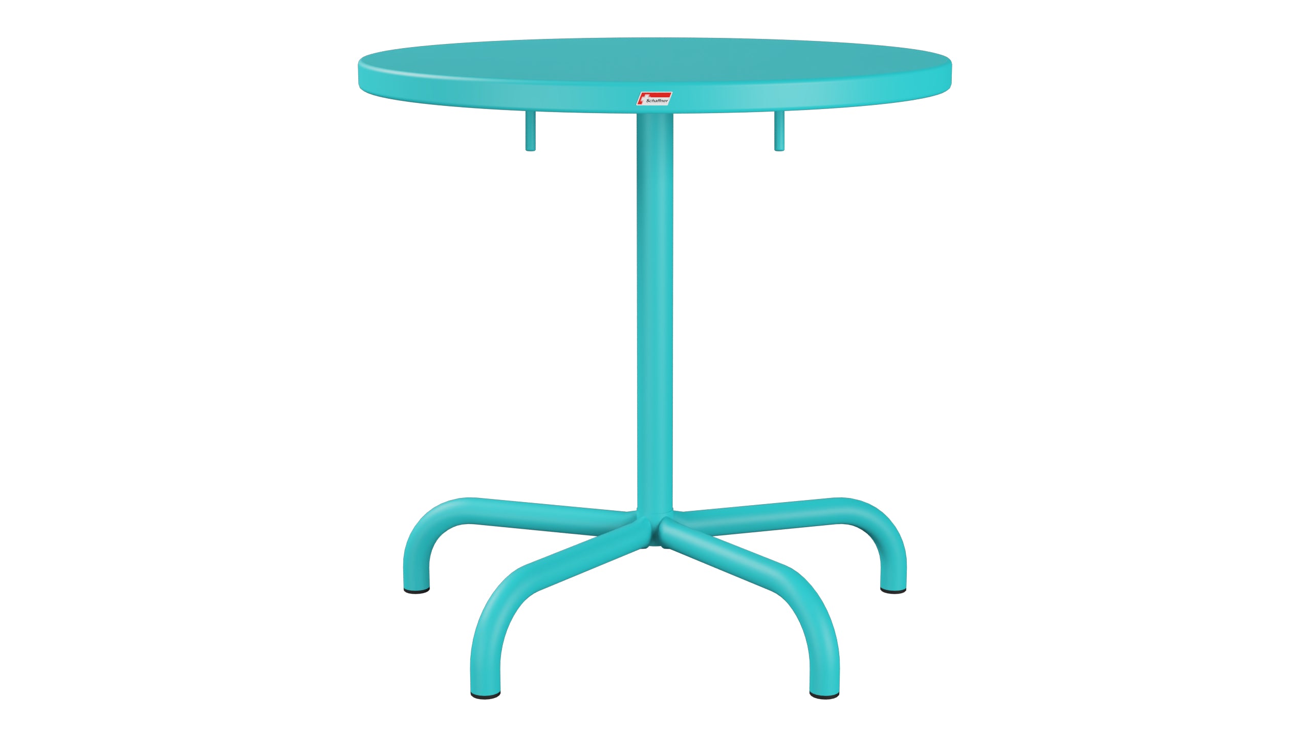 Säntis Metall-Gartentisch ø72 klappbar in Türkis präsentiert im Onlineshop von KAQTU Design AG. Gartentisch ist von Schaffner
