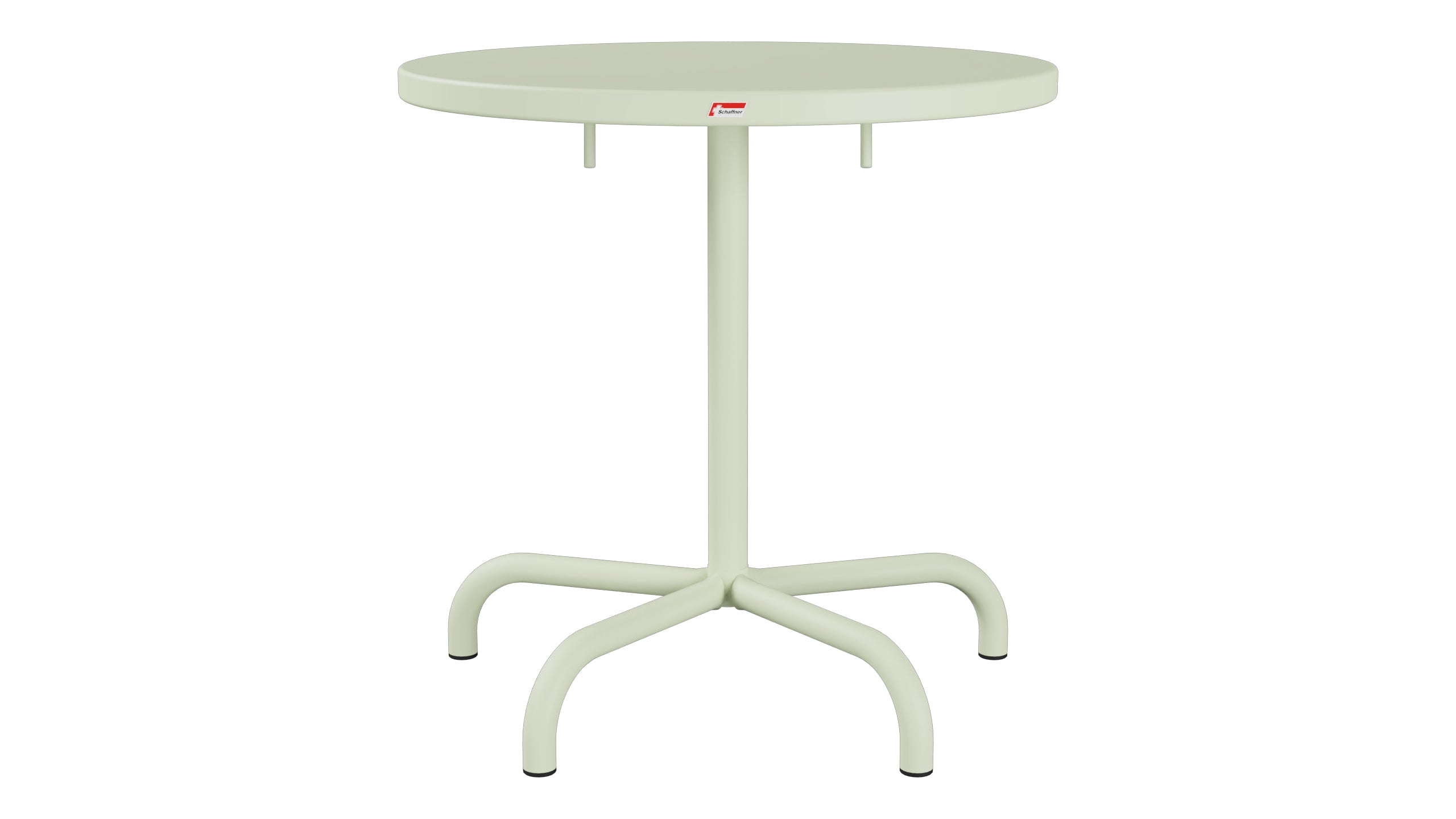 Säntis Metall-Gartentisch ø72 klappbar in Pastellgrün präsentiert im Onlineshop von KAQTU Design AG. Gartentisch ist von Schaffner