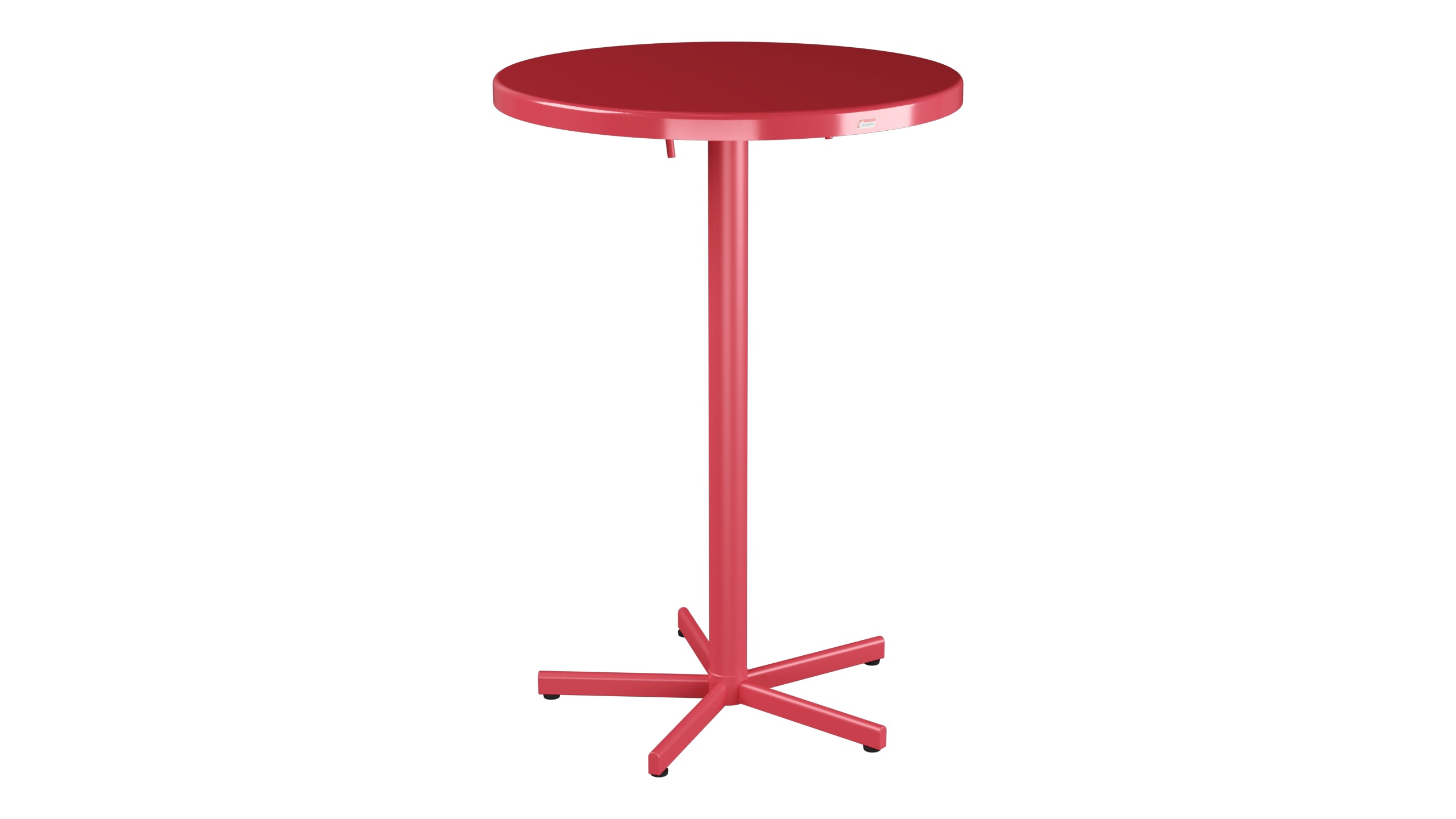 Bodensee Glasfaser-Stehtisch Outdoor  ø75 / 110 klappbar in Ahornrot präsentiert im Onlineshop von KAQTU Design AG. Hochtisch Outdoor ist von Schaffner