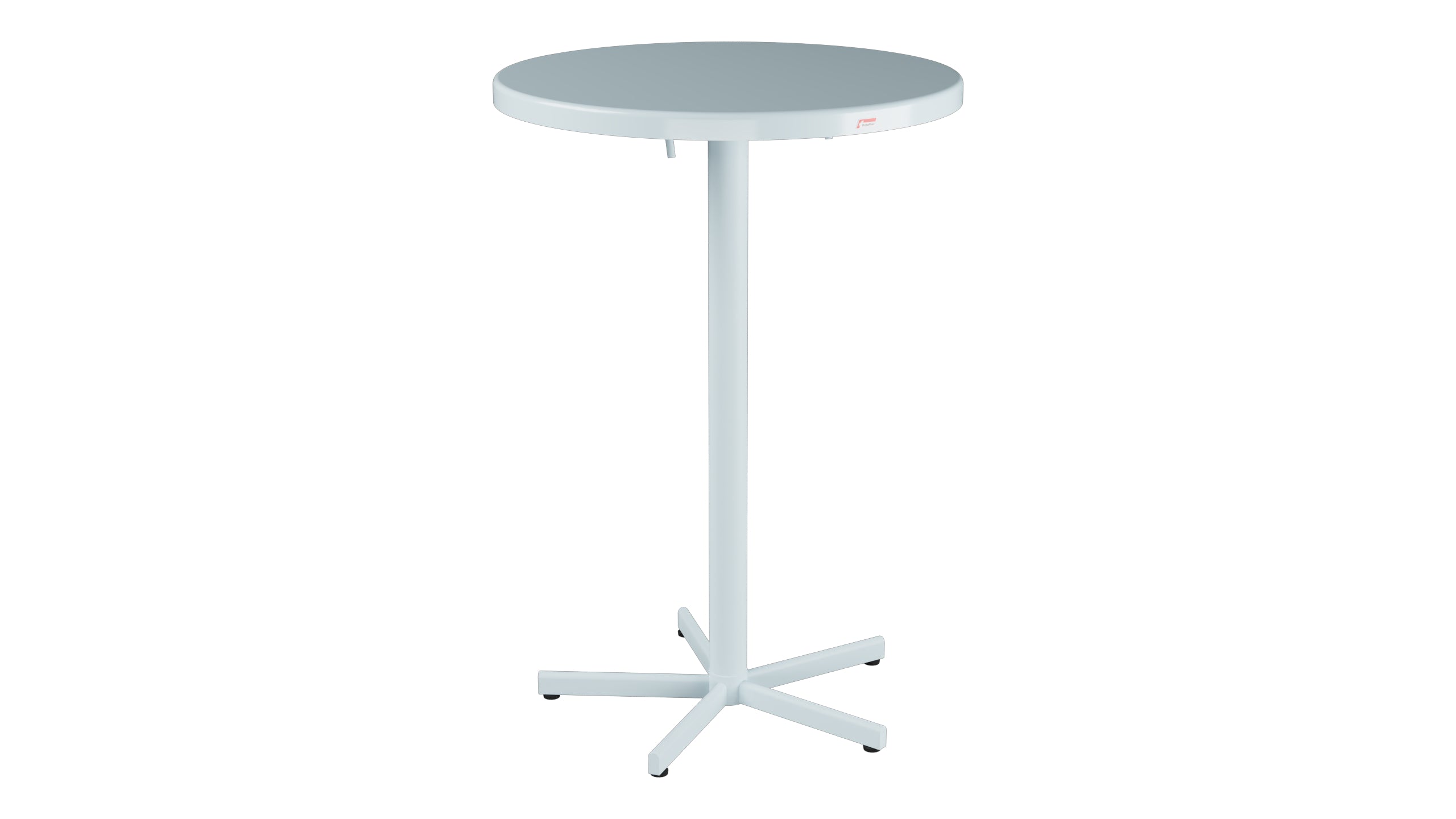 Bodensee Glasfaser-Stehtisch Outdoor  ø75 / 110 klappbar in Pastellblau präsentiert im Onlineshop von KAQTU Design AG. Hochtisch Outdoor ist von Schaffner