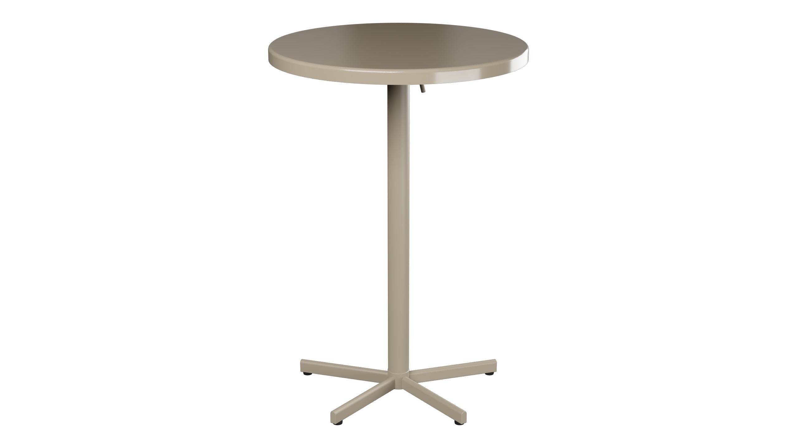 Bodensee Glasfaser-Stehtisch Outdoor  ø75 / 110 klappbar in Champagner präsentiert im Onlineshop von KAQTU Design AG. Hochtisch Outdoor ist von Schaffner