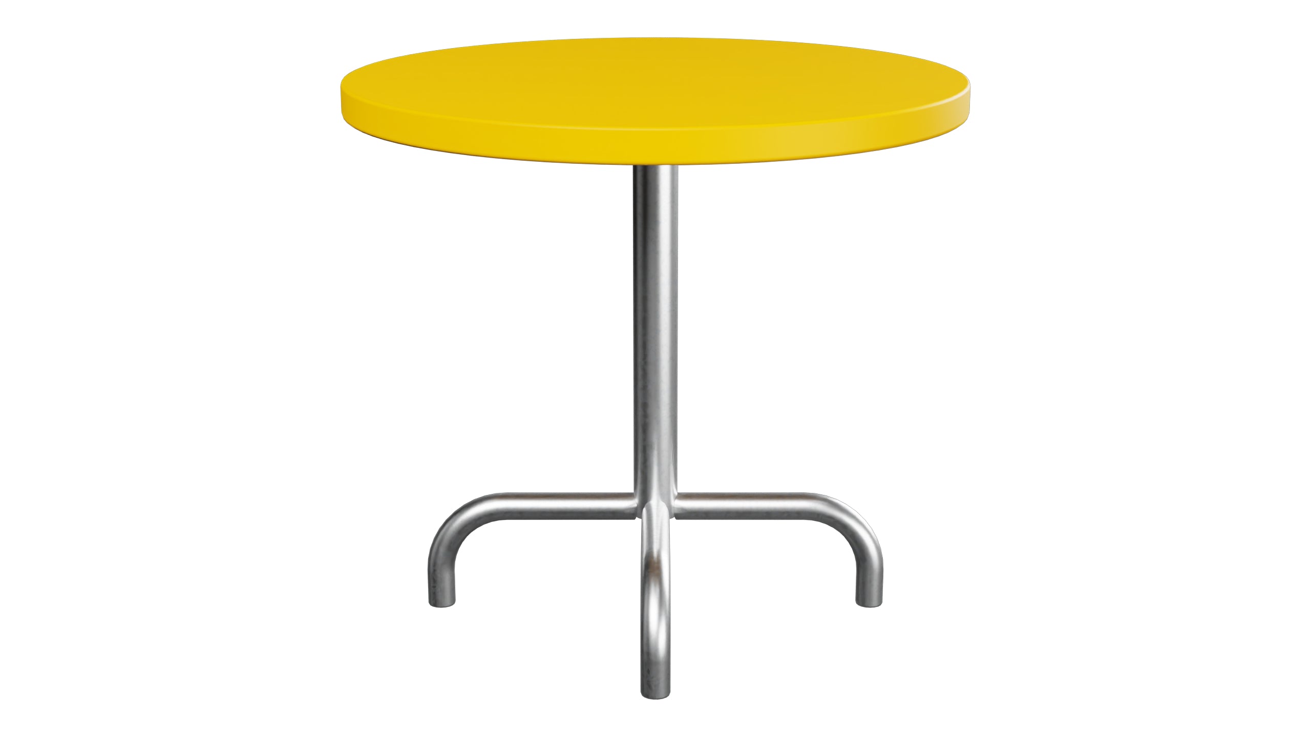 Säntis Metall-Beistelltisch Outdoor ø54 / 50 in Gelb präsentiert im Onlineshop von KAQTU Design AG. Beistelltisch Outdoor ist von Schaffner