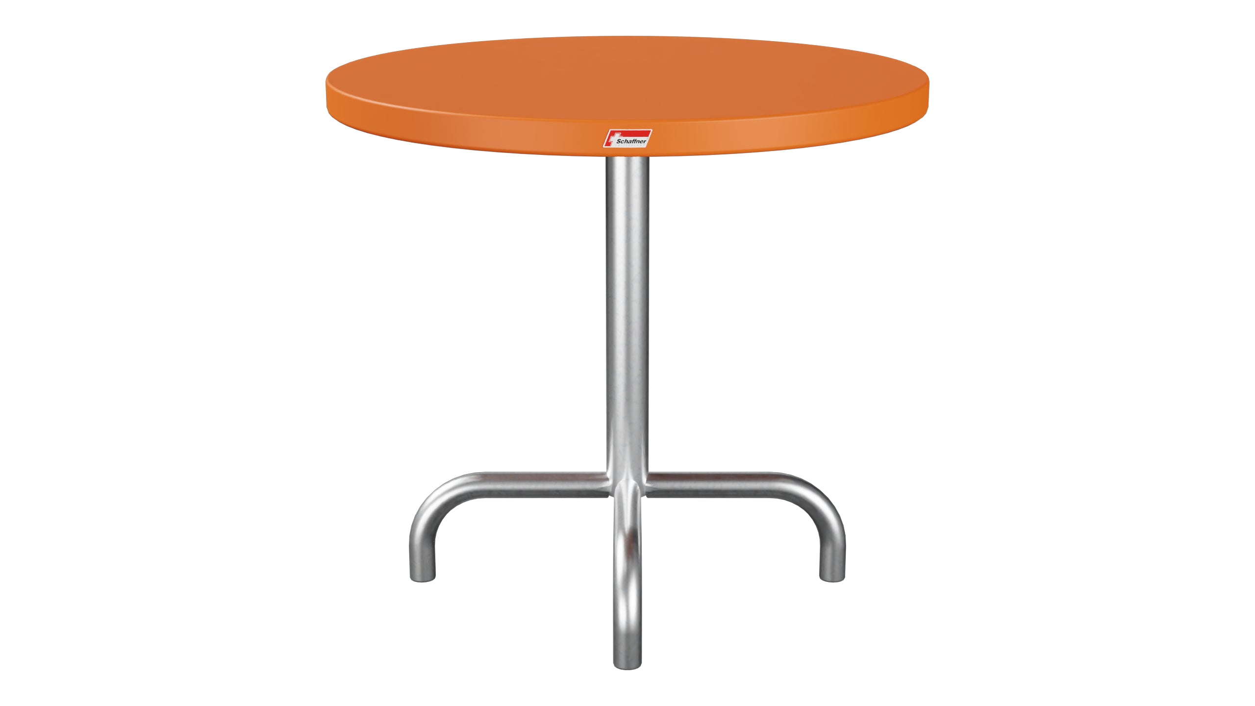 Säntis Metall-Beistelltisch Outdoor ø54 / 50 in Orange präsentiert im Onlineshop von KAQTU Design AG. Beistelltisch Outdoor ist von Schaffner