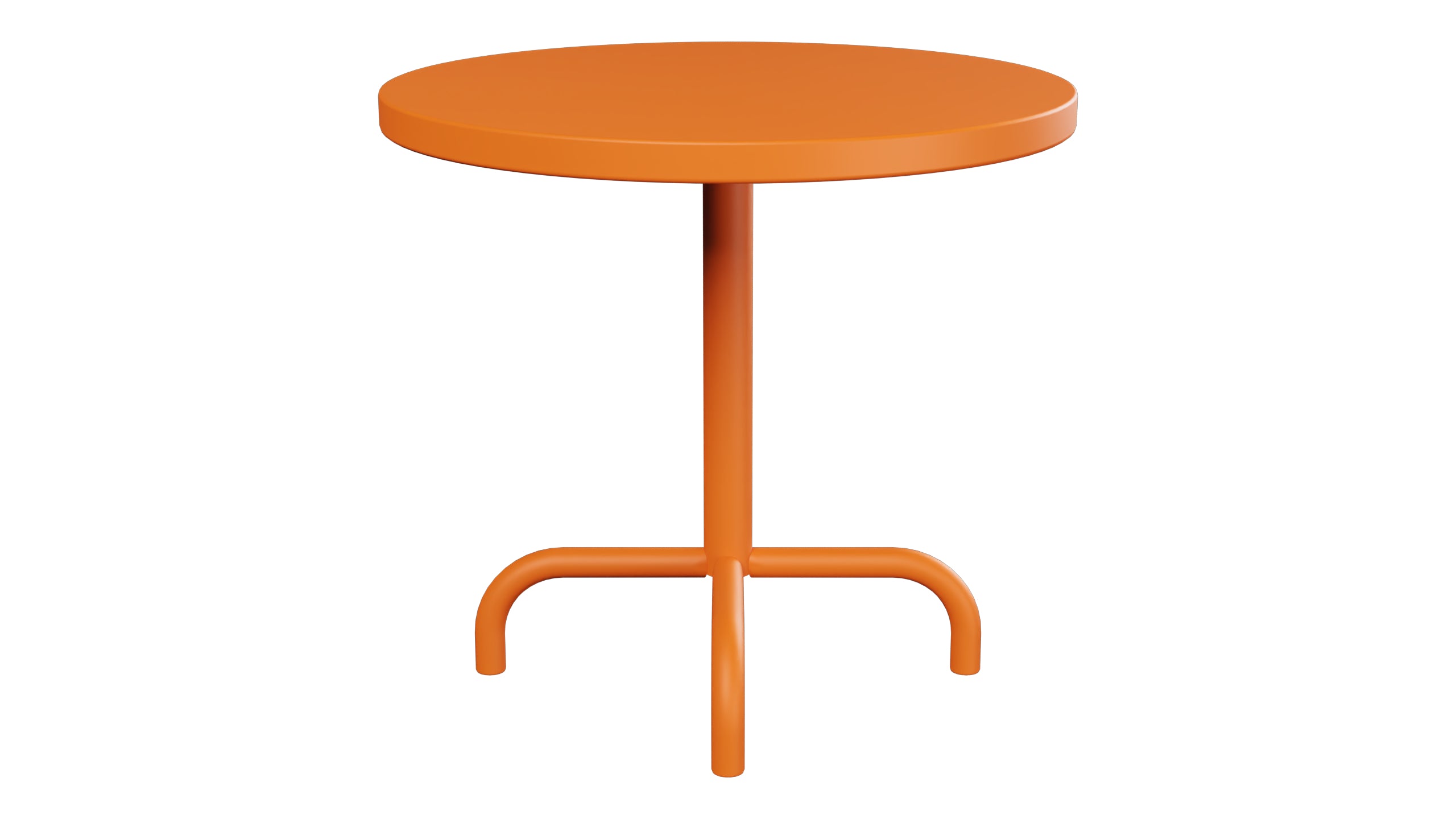 Säntis Metall-Beistelltisch Outdoor ø54 / 50 in Orange präsentiert im Onlineshop von KAQTU Design AG. Beistelltisch Outdoor ist von Schaffner