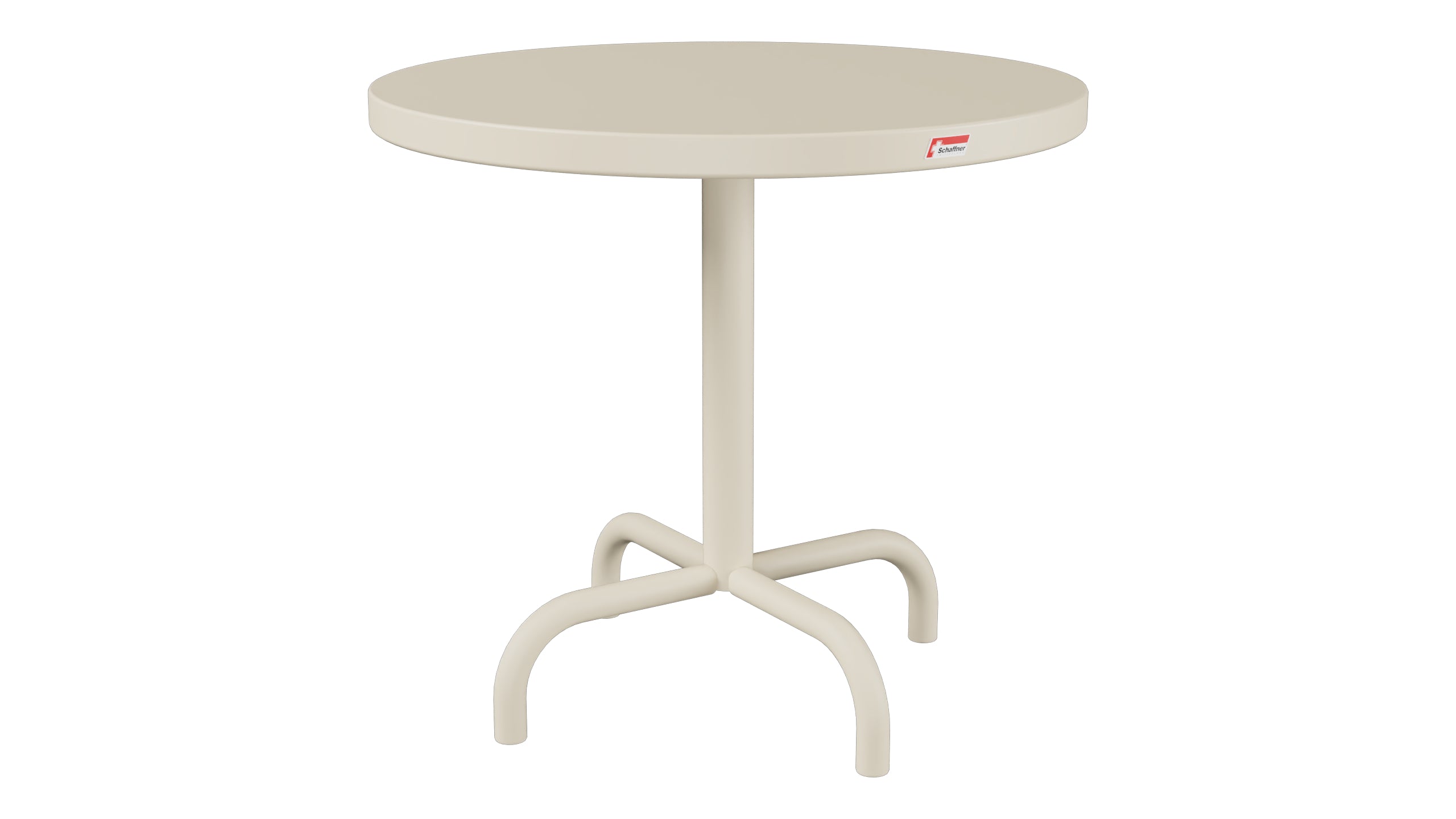 Säntis Metall-Beistelltisch Outdoor ø54 / 50 in Pastellsand präsentiert im Onlineshop von KAQTU Design AG. Beistelltisch Outdoor ist von Schaffner