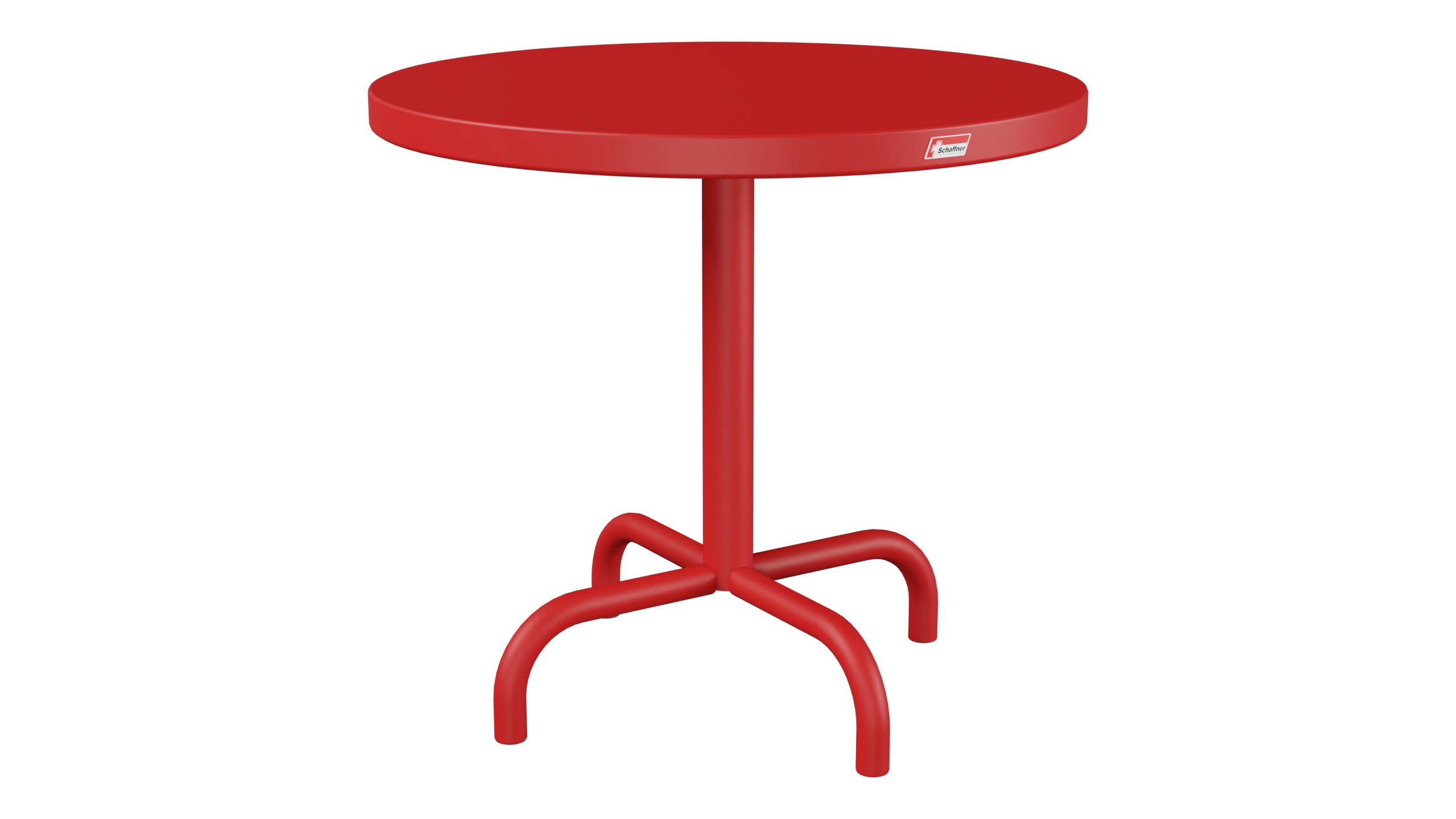 Säntis Metall-Beistelltisch Outdoor ø54 / 50 in Rot präsentiert im Onlineshop von KAQTU Design AG. Beistelltisch Outdoor ist von Schaffner