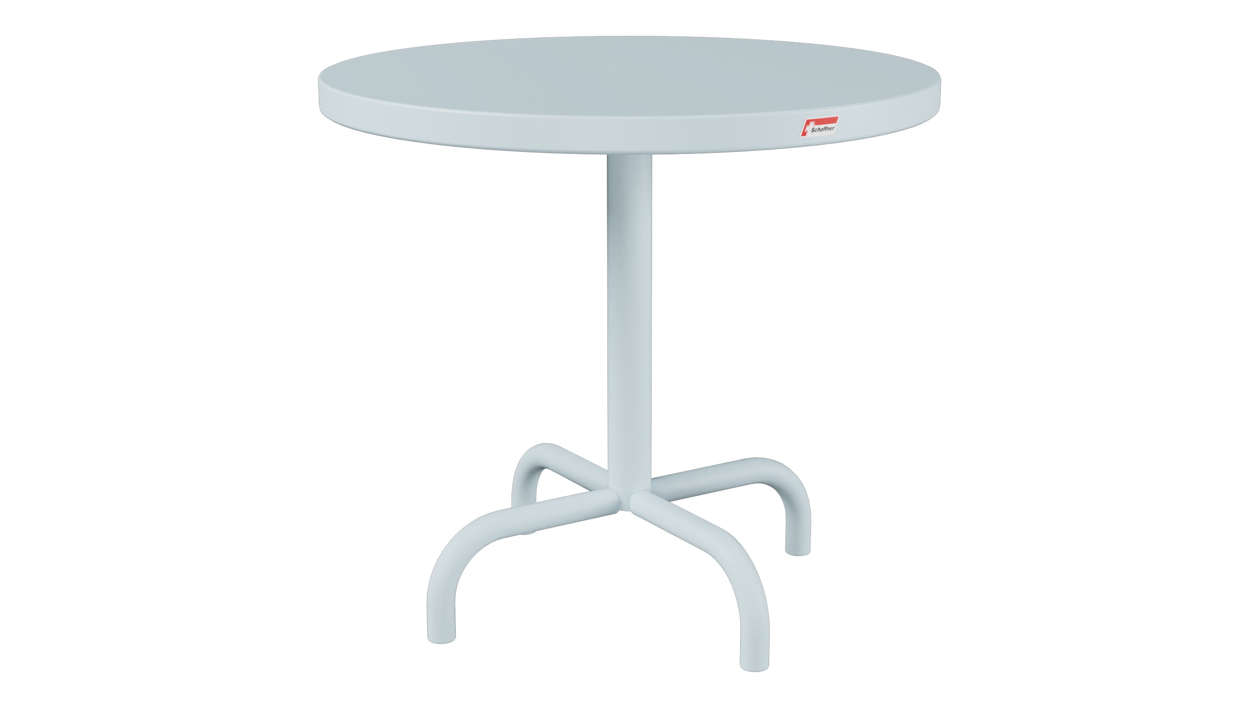 Säntis Metall-Beistelltisch Outdoor ø54 / 50 in Pastellblau präsentiert im Onlineshop von KAQTU Design AG. Beistelltisch Outdoor ist von Schaffner