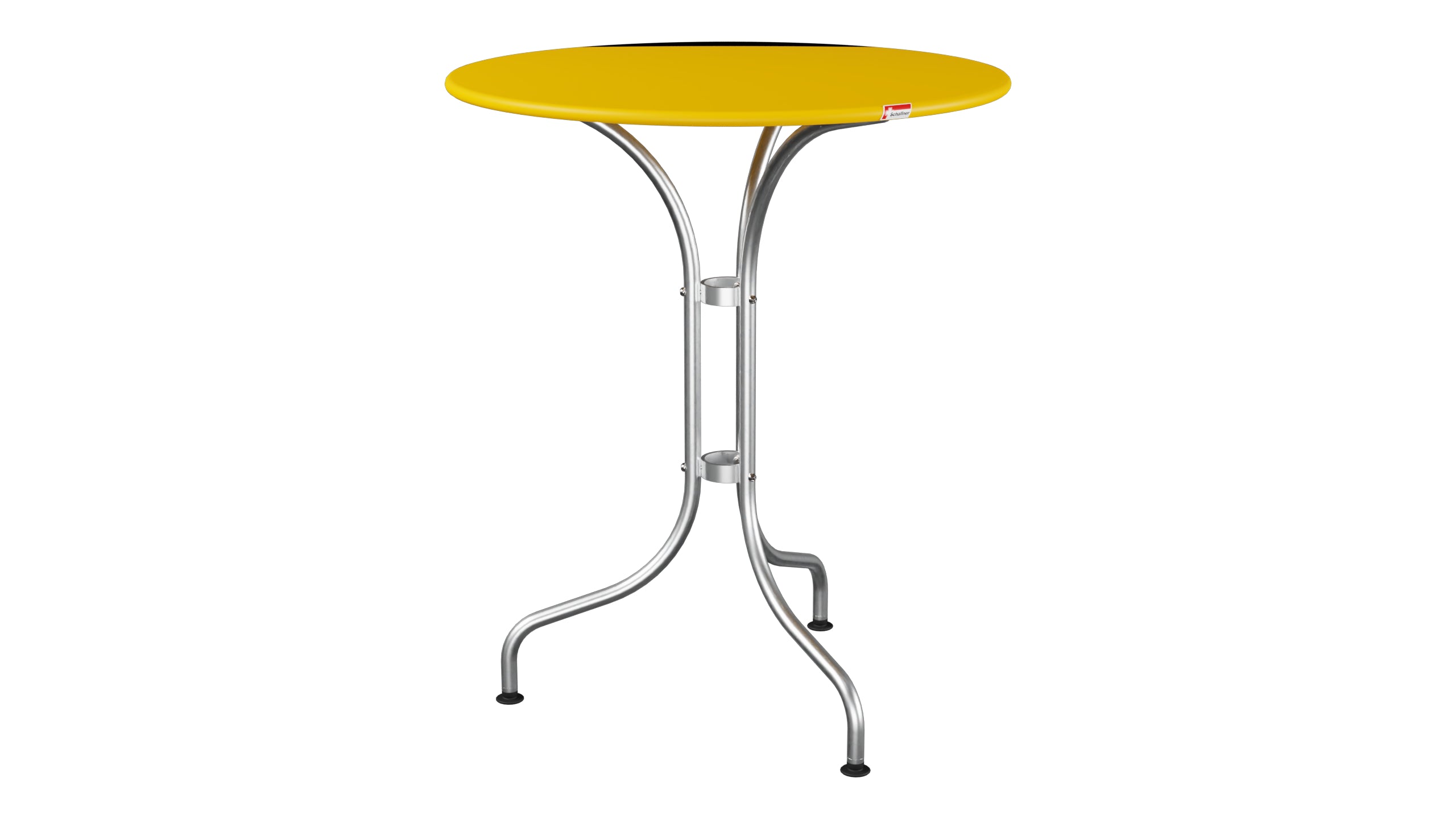 St. Moritz Metall-Gartentisch ø60 in Gelb präsentiert im Onlineshop von KAQTU Design AG. Gartentisch ist von Schaffner