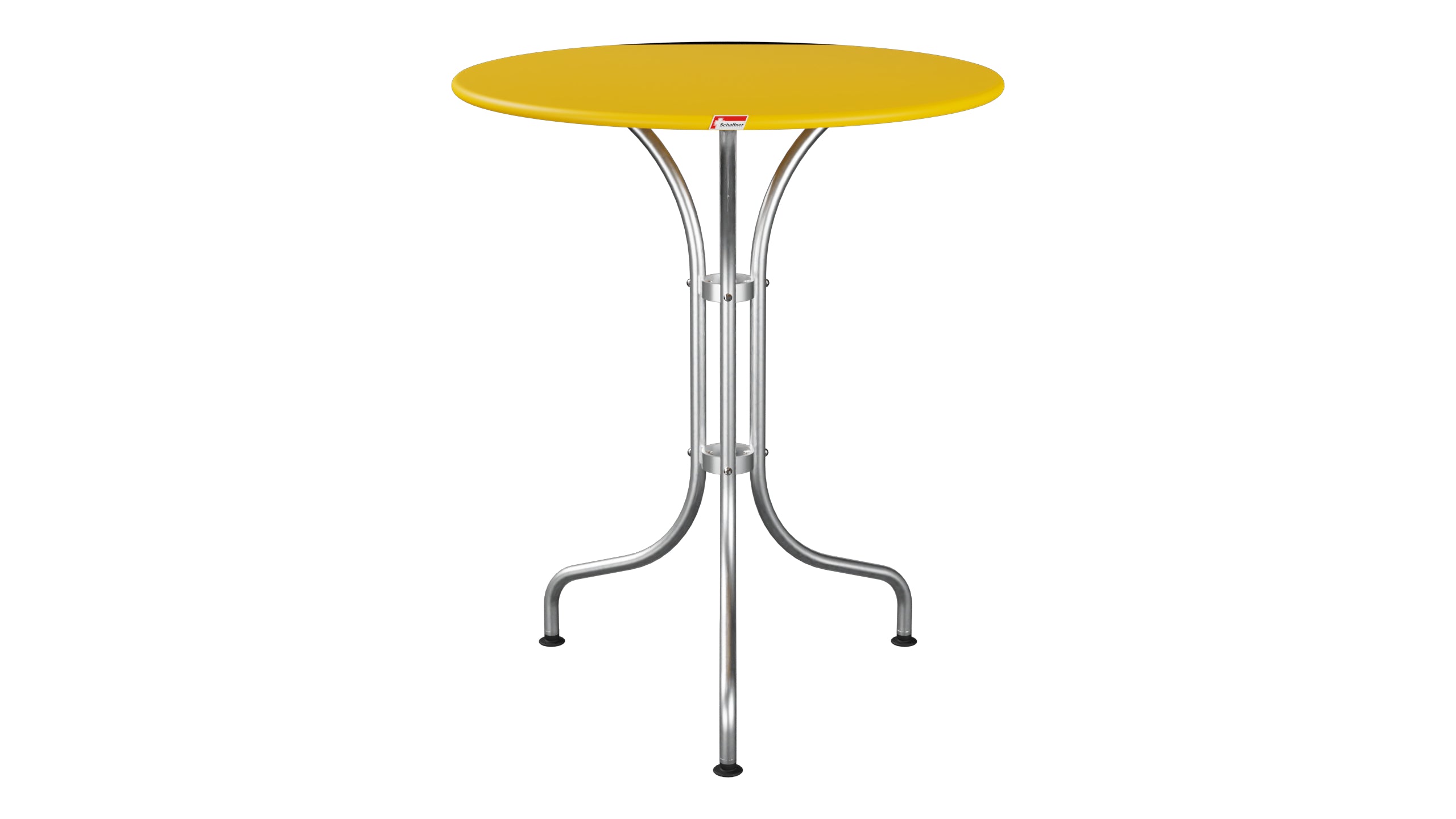 St. Moritz Metall-Gartentisch ø60 in Gelb präsentiert im Onlineshop von KAQTU Design AG. Gartentisch ist von Schaffner