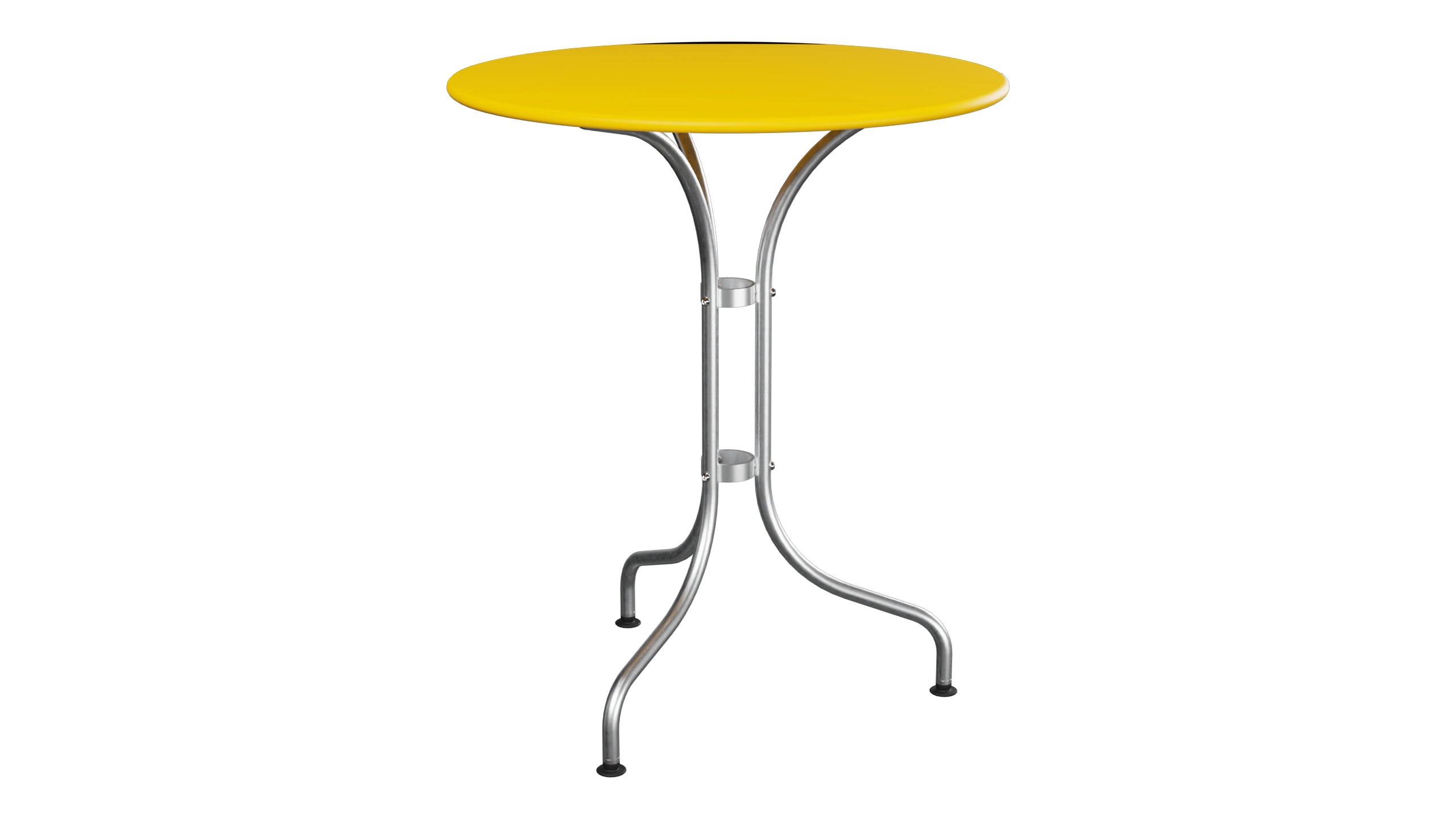 St. Moritz Metall-Gartentisch ø60 in Gelb präsentiert im Onlineshop von KAQTU Design AG. Gartentisch ist von Schaffner