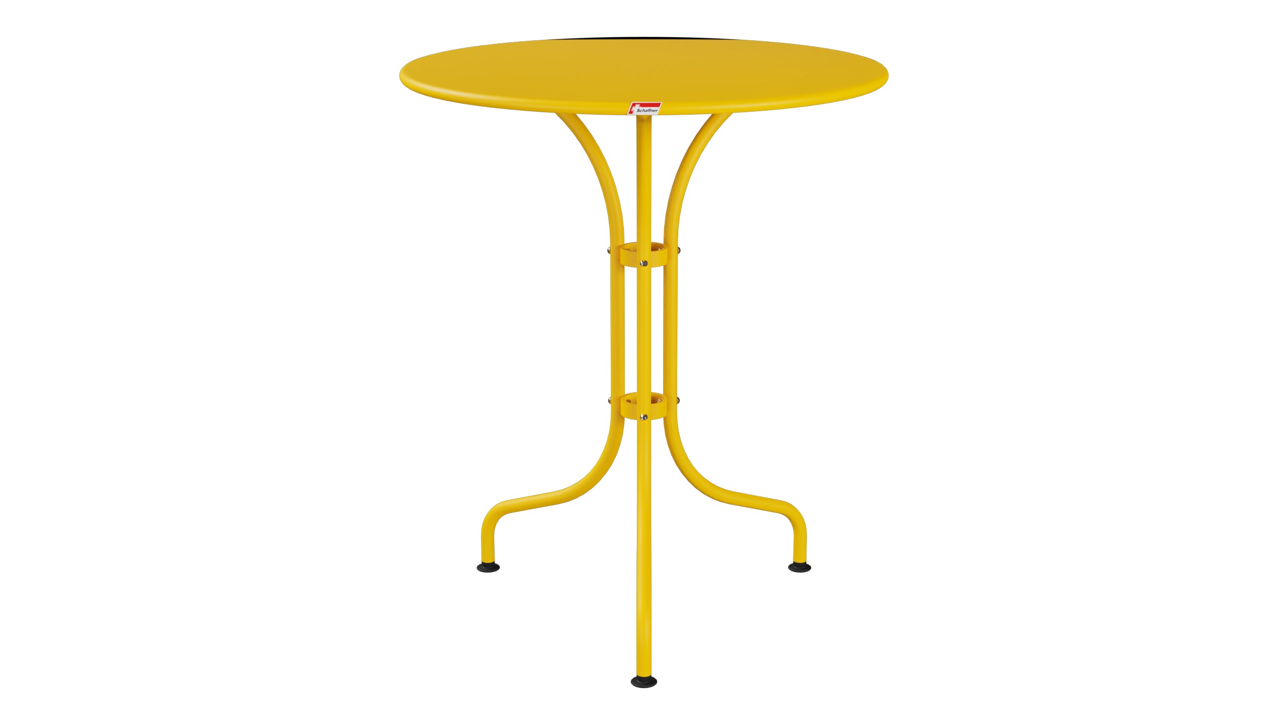 St. Moritz Metall-Gartentisch ø60 in Gelb präsentiert im Onlineshop von KAQTU Design AG. Gartentisch ist von Schaffner
