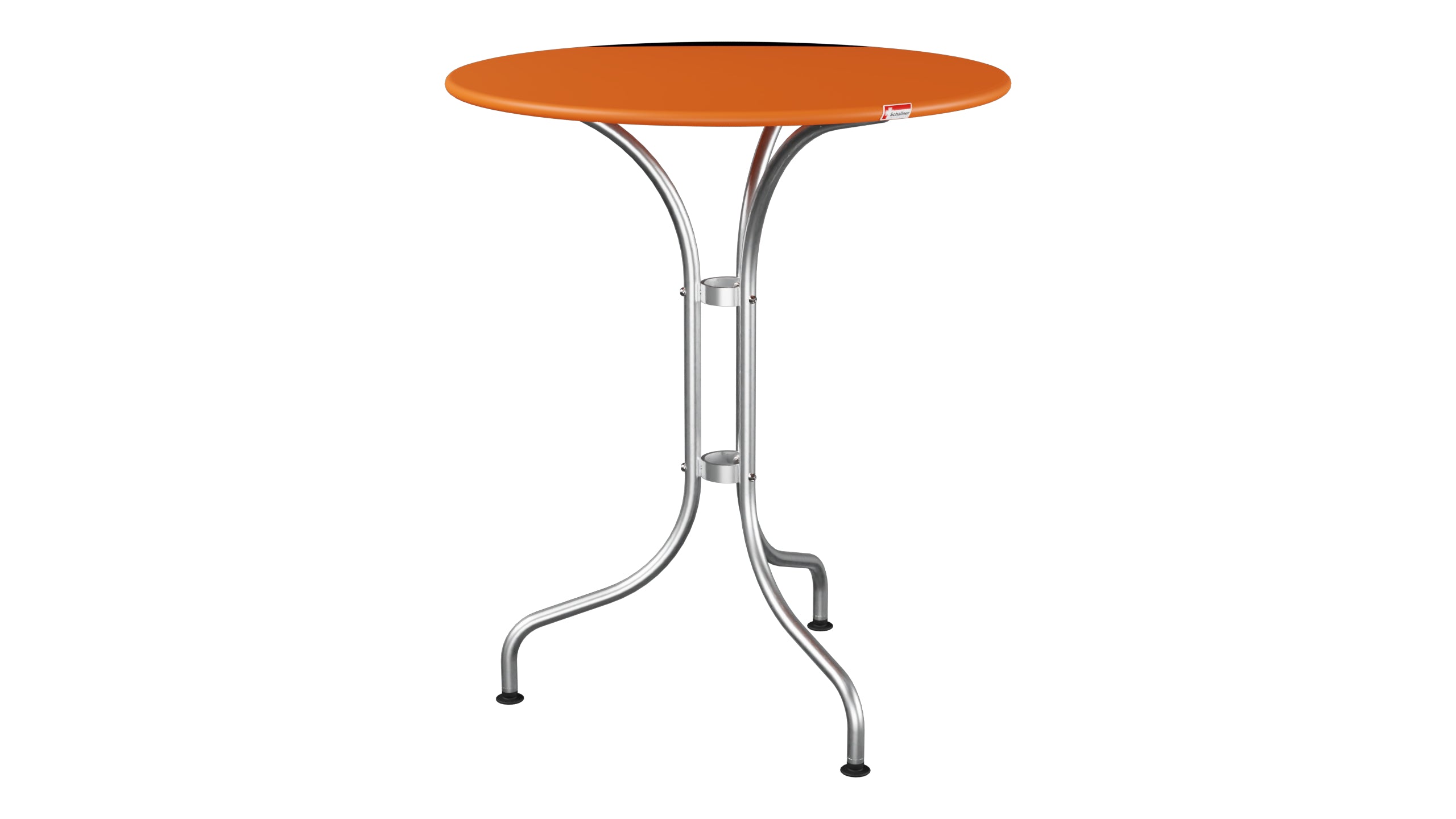 St. Moritz Metall-Gartentisch ø60 in Orange präsentiert im Onlineshop von KAQTU Design AG. Gartentisch ist von Schaffner