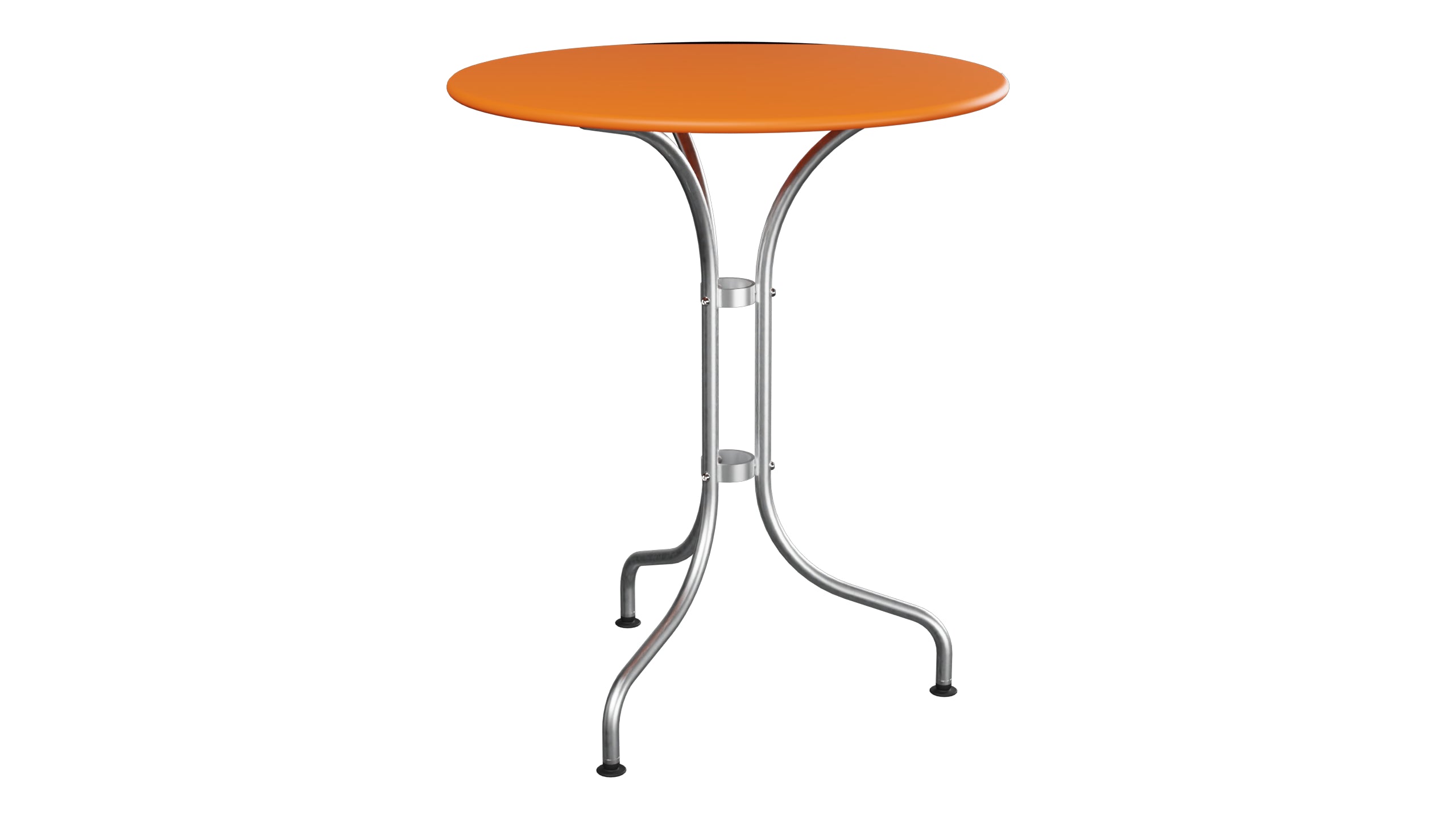 St. Moritz Metall-Gartentisch ø60 in Orange präsentiert im Onlineshop von KAQTU Design AG. Gartentisch ist von Schaffner