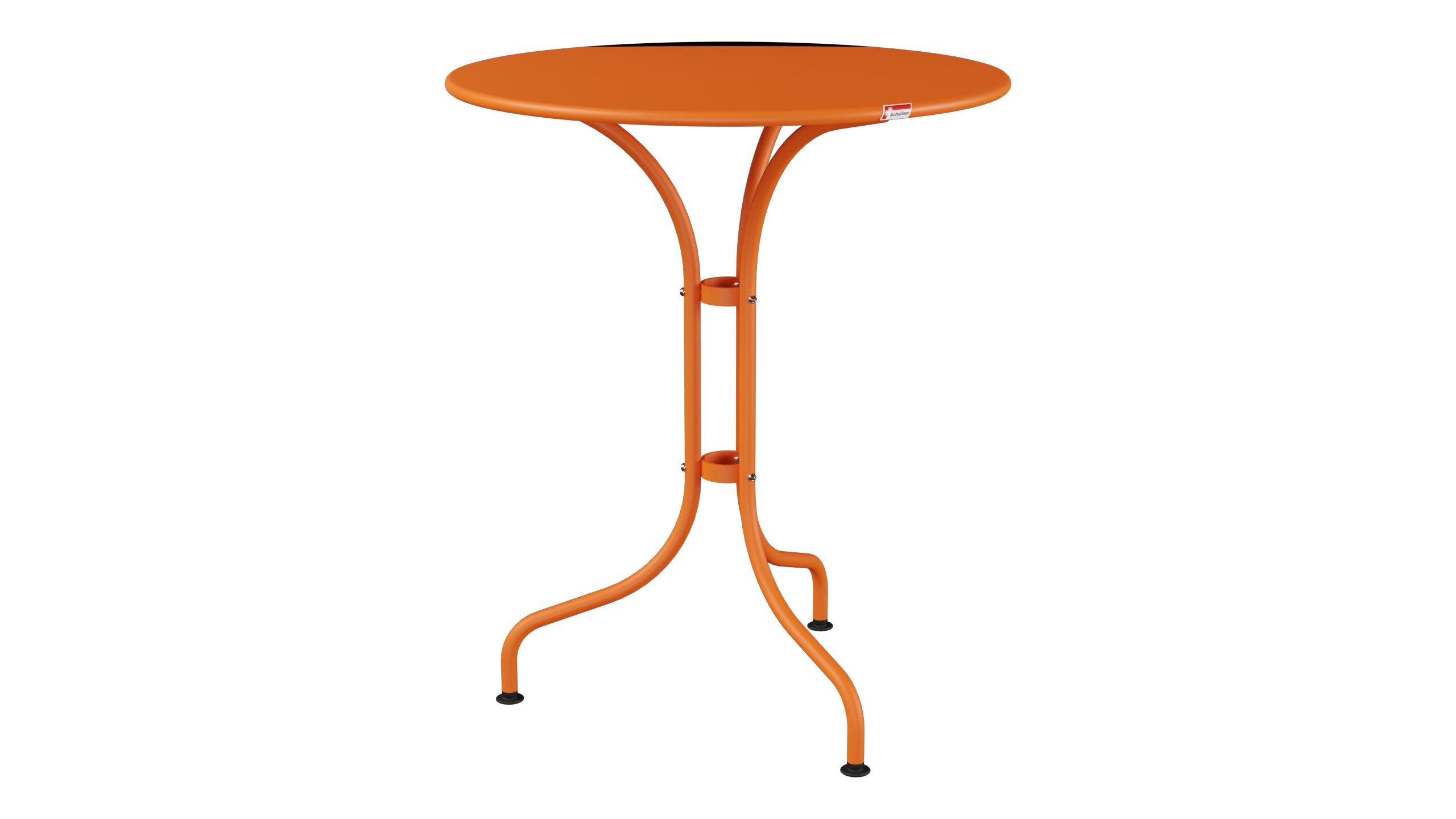 St. Moritz Metall-Gartentisch ø60 in Orange präsentiert im Onlineshop von KAQTU Design AG. Gartentisch ist von Schaffner
