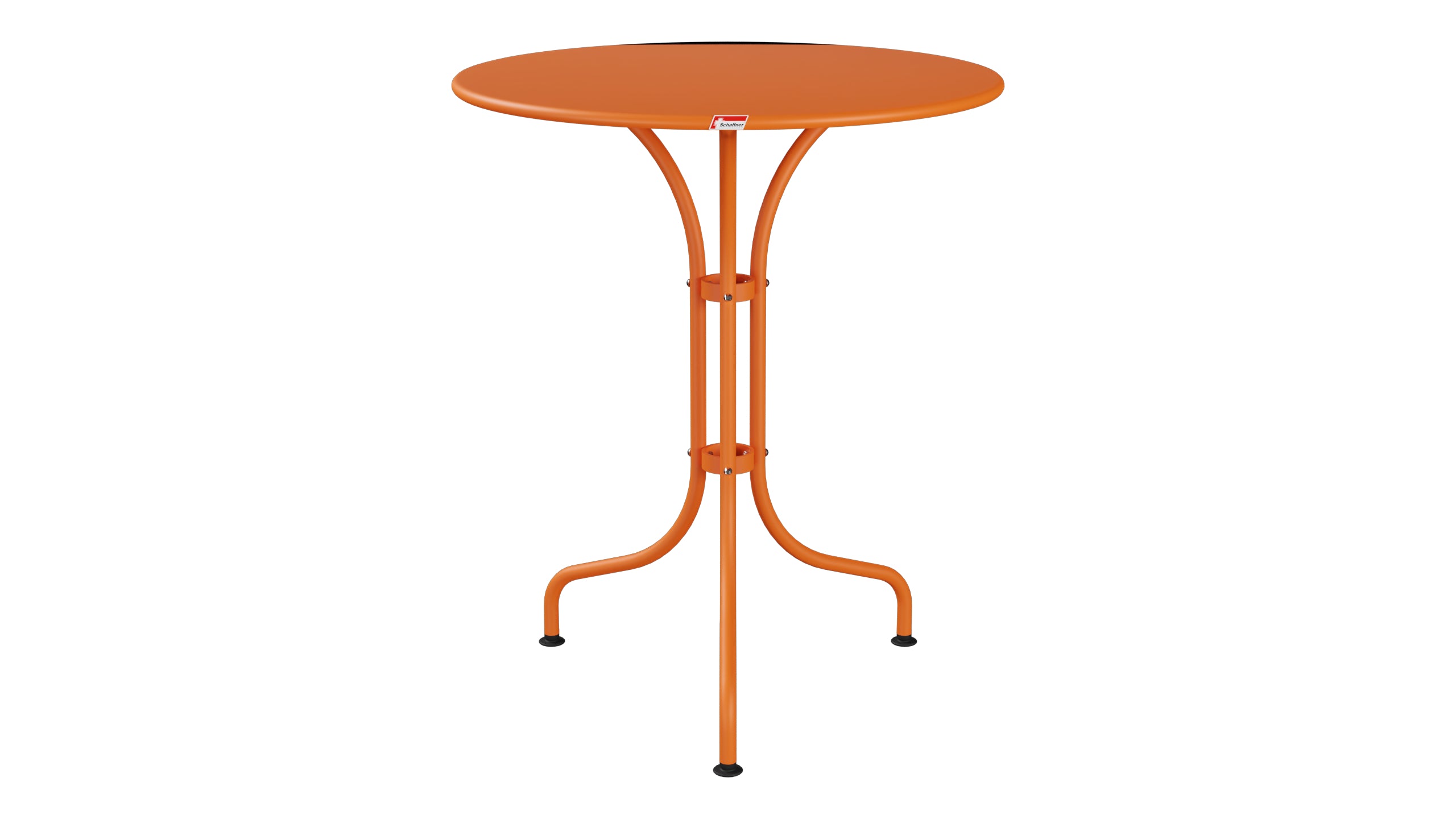 St. Moritz Metall-Gartentisch ø60 in Orange präsentiert im Onlineshop von KAQTU Design AG. Gartentisch ist von Schaffner
