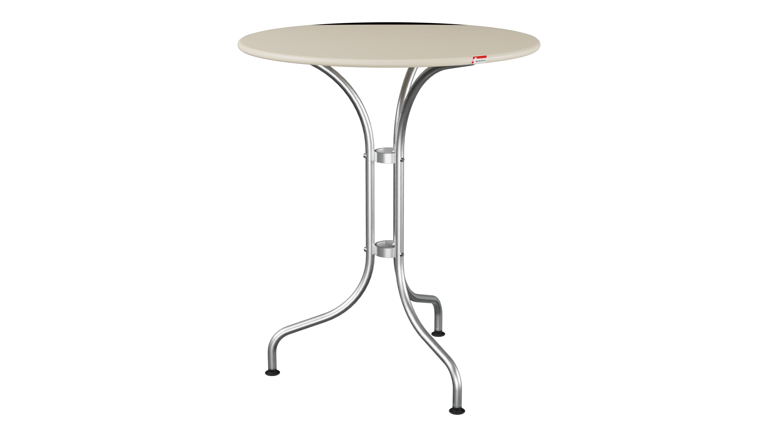 St. Moritz Metall-Gartentisch ø60 in Pastellsand präsentiert im Onlineshop von KAQTU Design AG. Gartentisch ist von Schaffner