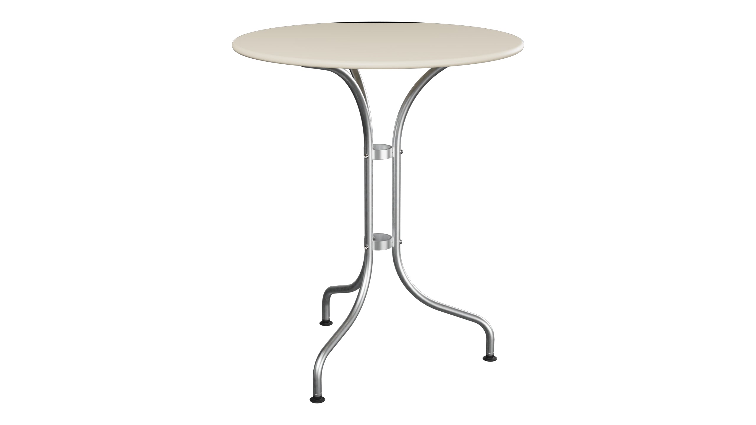 St. Moritz Metall-Gartentisch ø60 in Pastellsand präsentiert im Onlineshop von KAQTU Design AG. Gartentisch ist von Schaffner