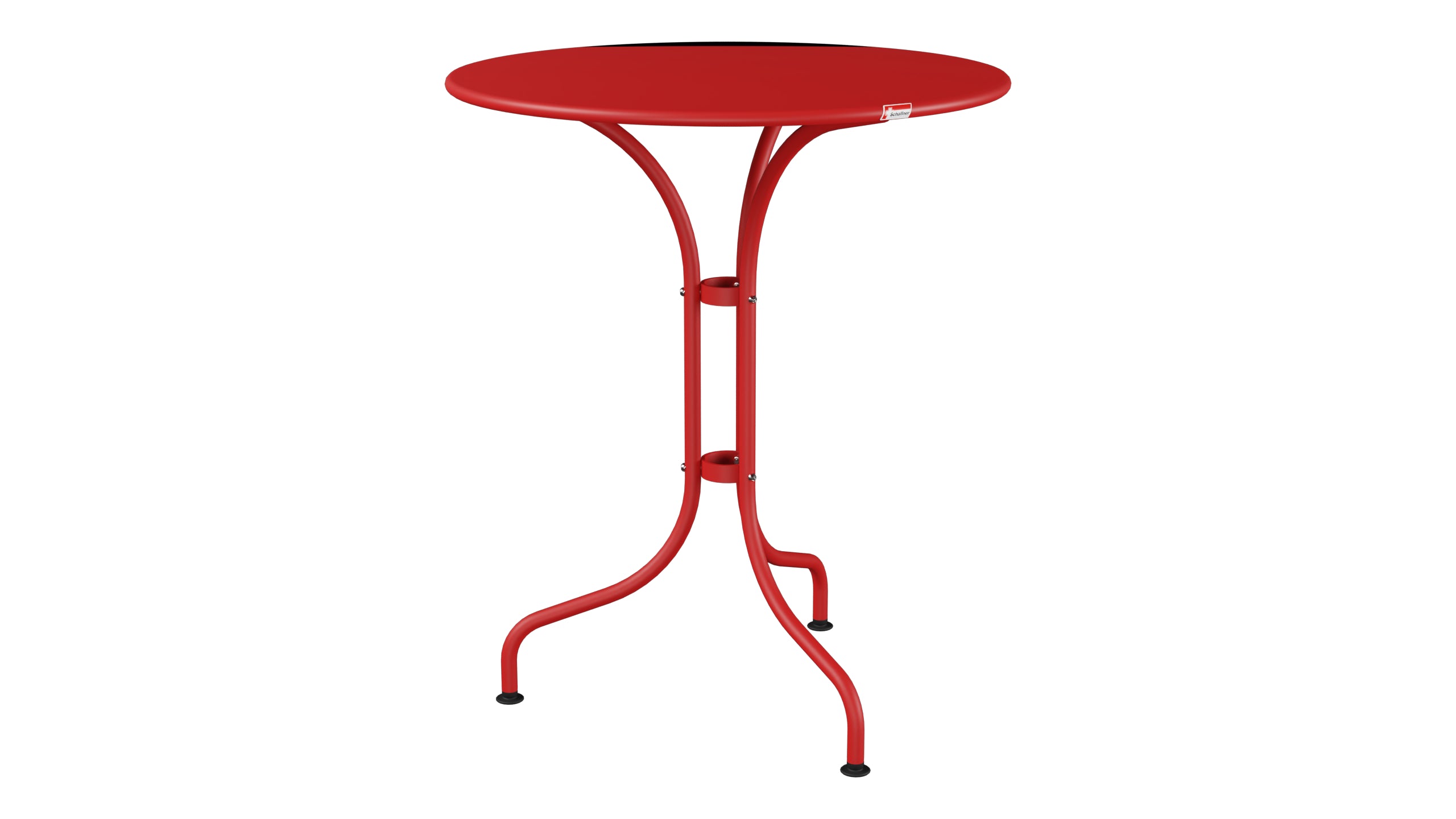 St. Moritz Metall-Gartentisch ø60 in Rot präsentiert im Onlineshop von KAQTU Design AG. Gartentisch ist von Schaffner