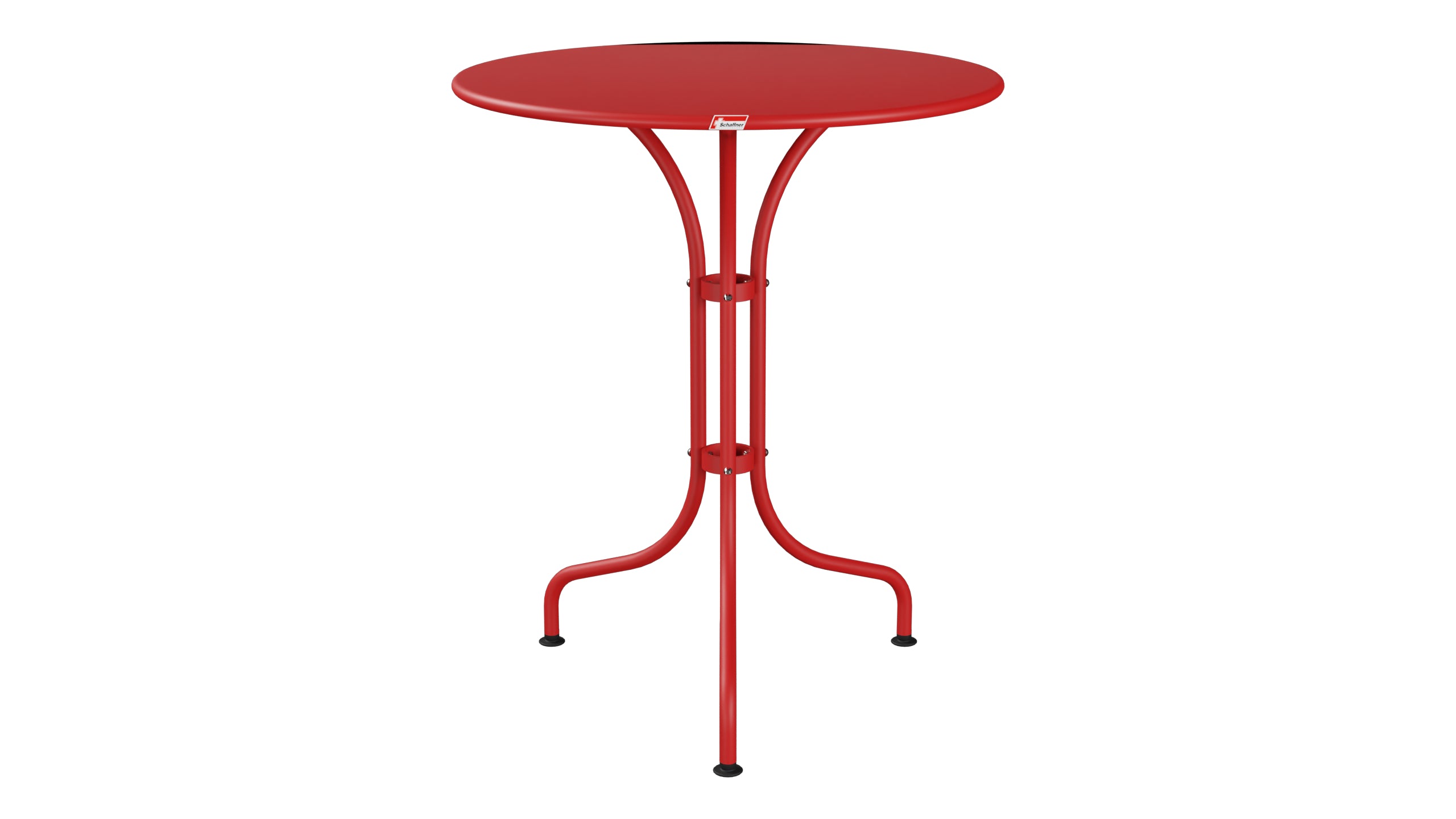St. Moritz Metall-Gartentisch ø60 in Rot präsentiert im Onlineshop von KAQTU Design AG. Gartentisch ist von Schaffner