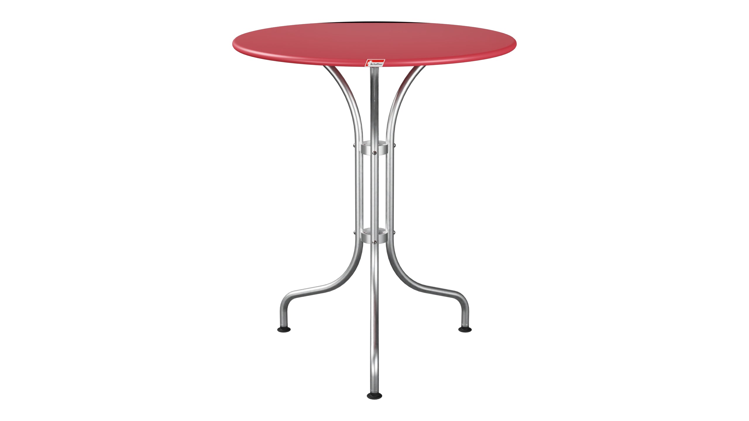 St. Moritz Metall-Gartentisch ø60 in Ahornrot präsentiert im Onlineshop von KAQTU Design AG. Gartentisch ist von Schaffner