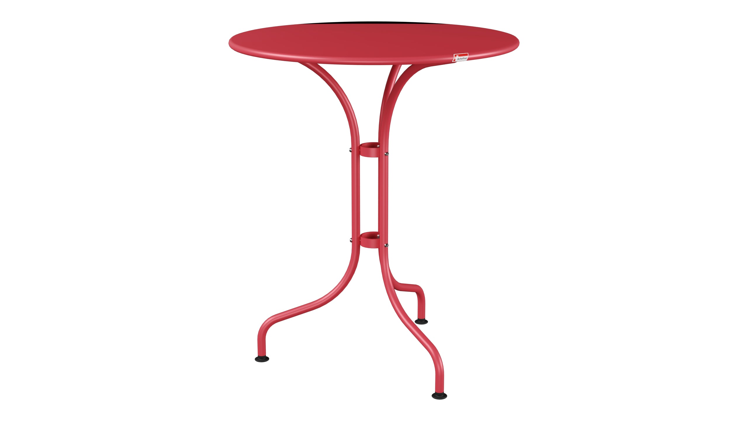 St. Moritz Metall-Gartentisch ø60 in Ahornrot präsentiert im Onlineshop von KAQTU Design AG. Gartentisch ist von Schaffner