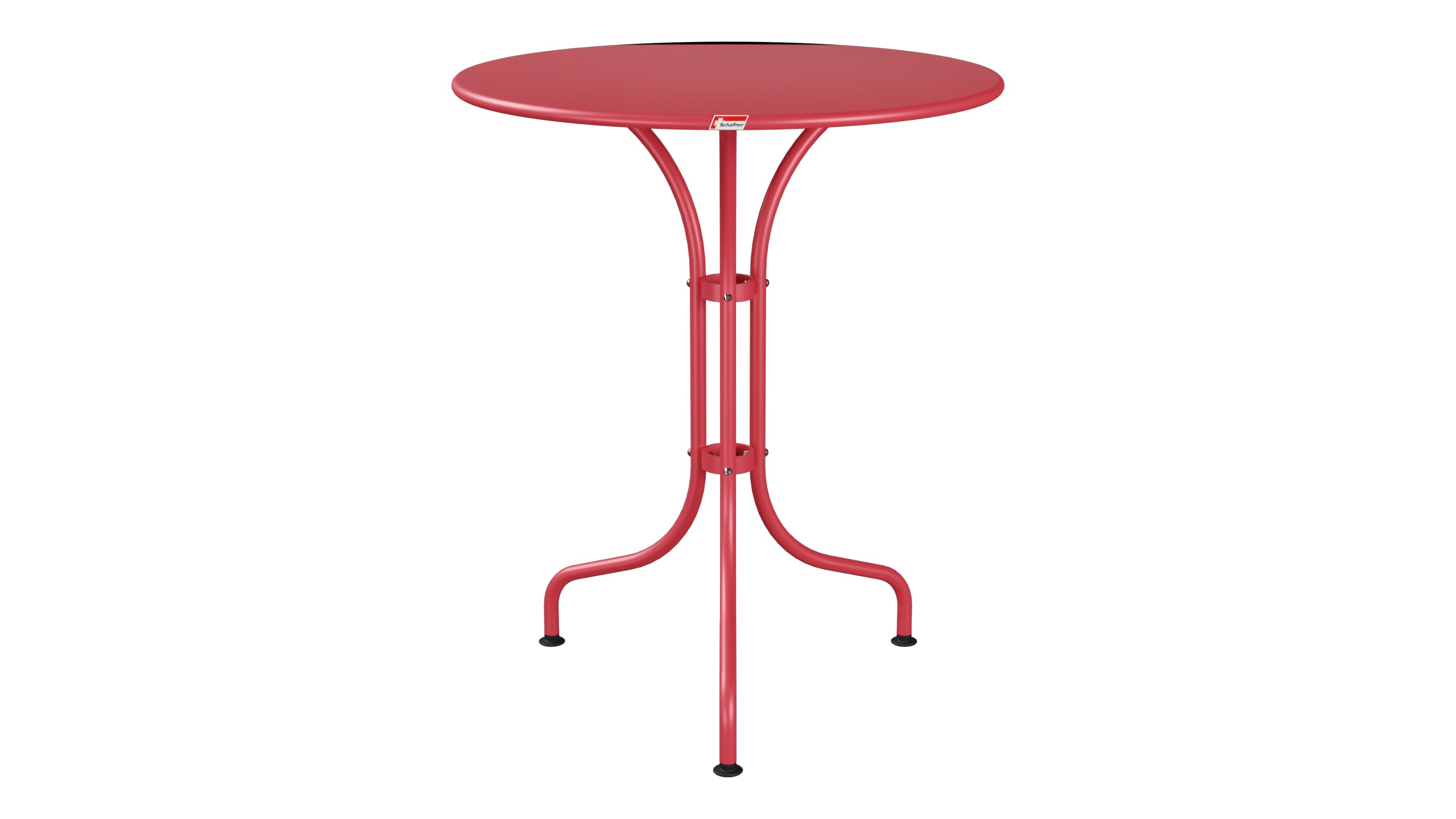 St. Moritz Metall-Gartentisch ø60 in Ahornrot präsentiert im Onlineshop von KAQTU Design AG. Gartentisch ist von Schaffner