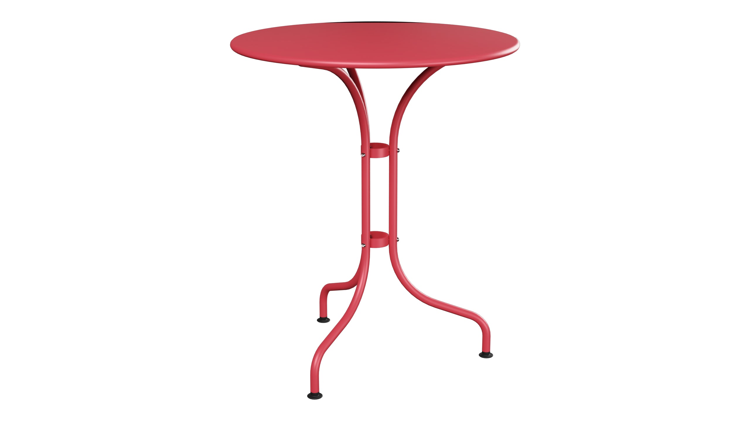 St. Moritz Metall-Gartentisch ø60 in Ahornrot präsentiert im Onlineshop von KAQTU Design AG. Gartentisch ist von Schaffner