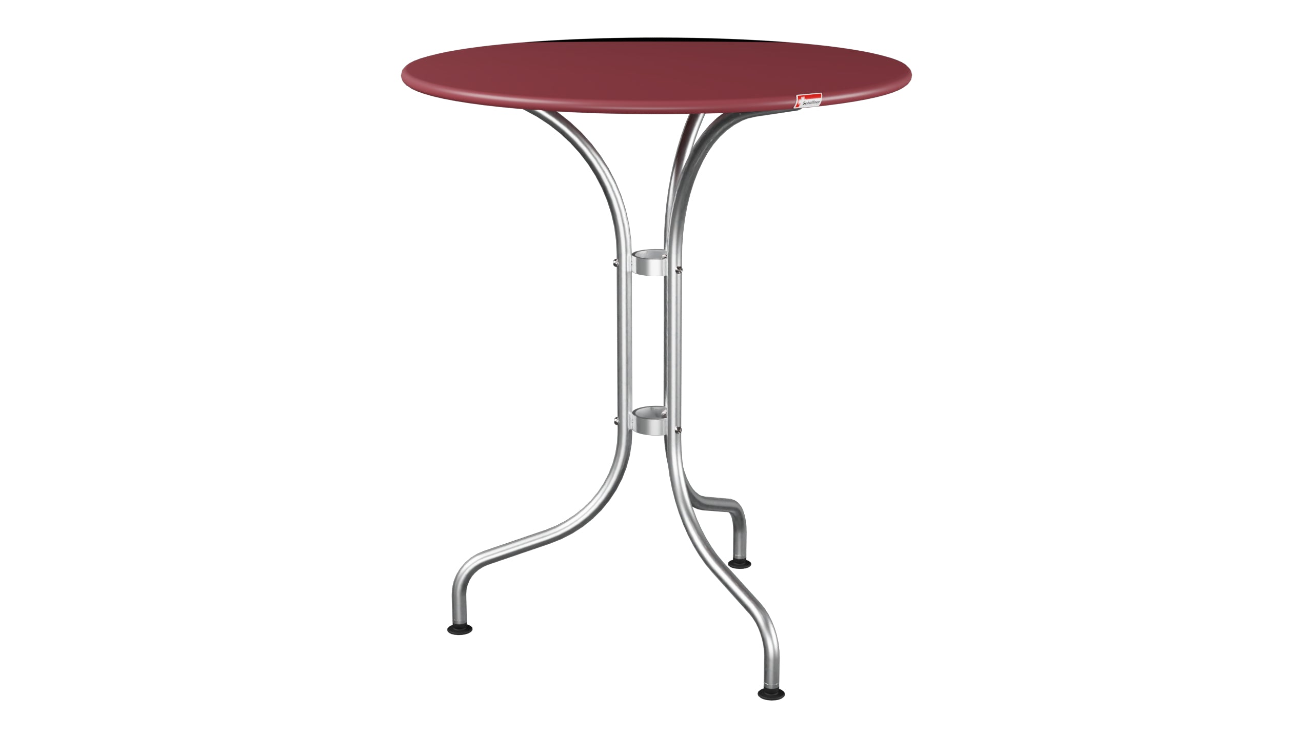 St. Moritz Metall-Gartentisch ø60 in Bordeaux präsentiert im Onlineshop von KAQTU Design AG. Gartentisch ist von Schaffner