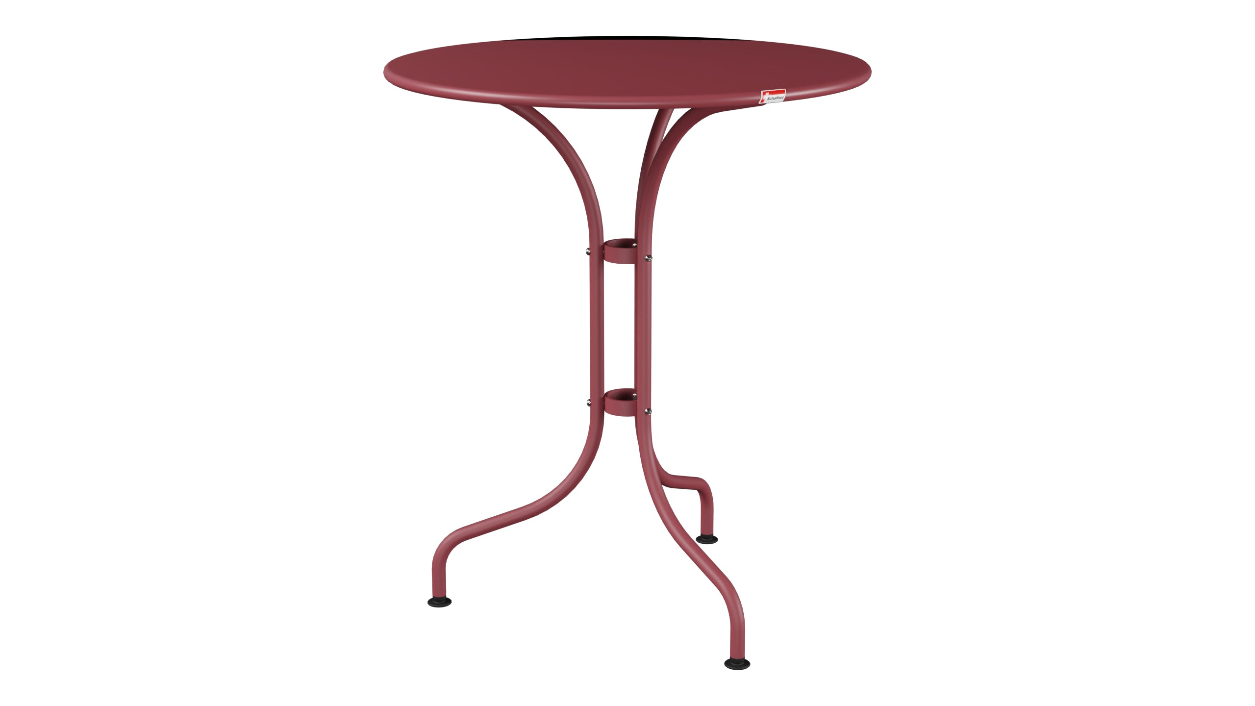 St. Moritz Metall-Gartentisch ø60 in Bordeaux präsentiert im Onlineshop von KAQTU Design AG. Gartentisch ist von Schaffner