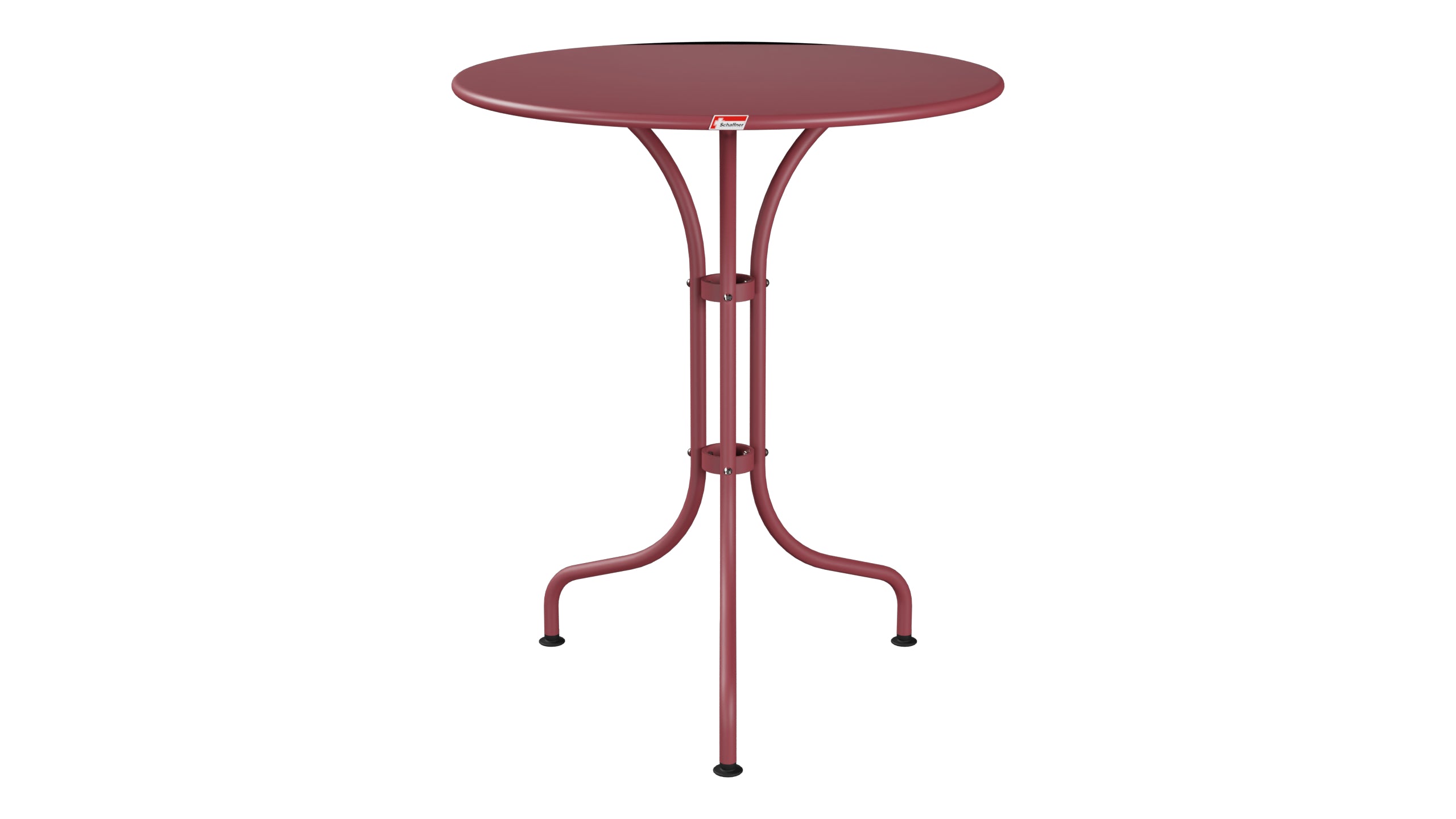 St. Moritz Metall-Gartentisch ø60 in Bordeaux präsentiert im Onlineshop von KAQTU Design AG. Gartentisch ist von Schaffner