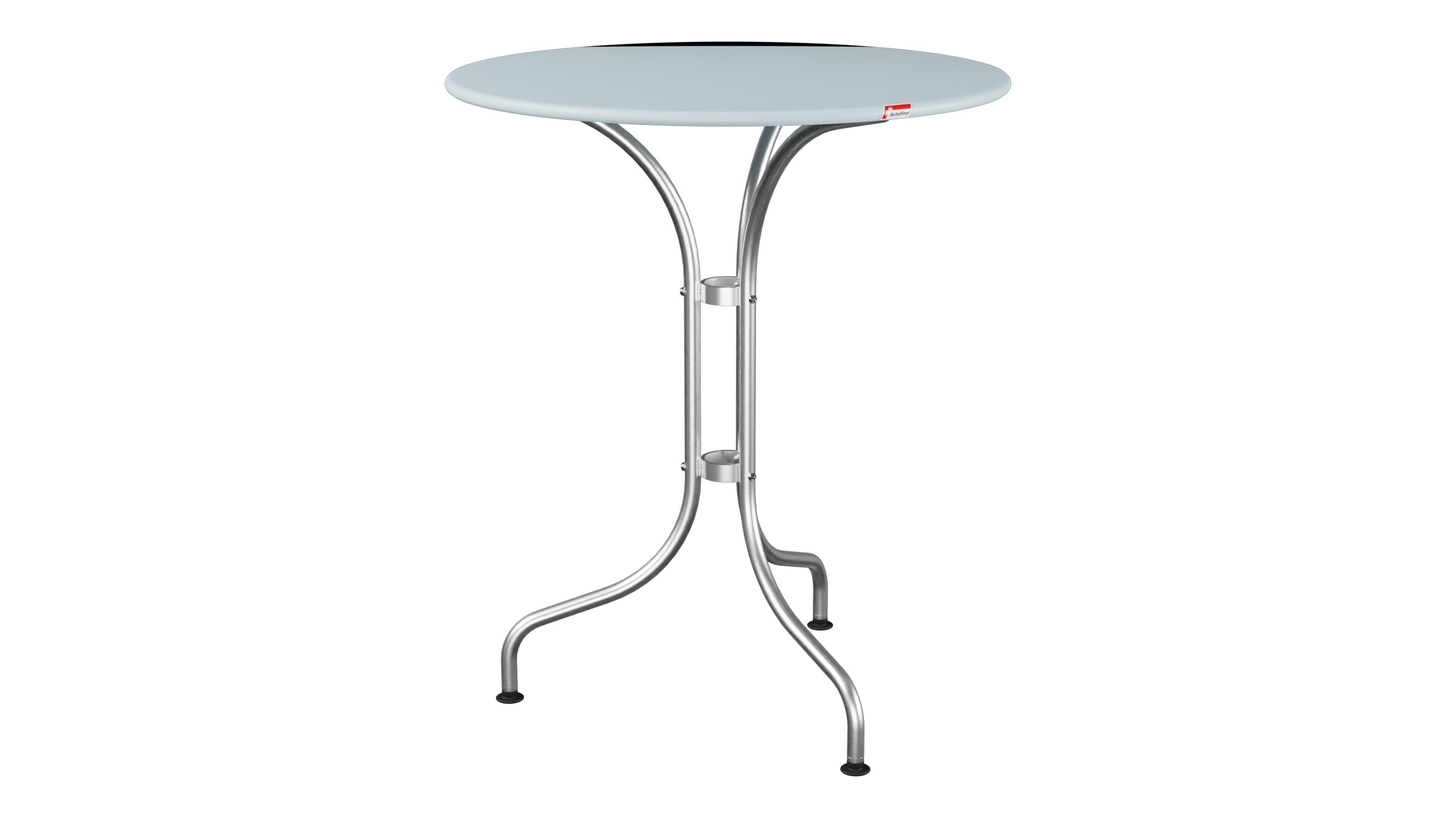 St. Moritz Metall-Gartentisch ø60 in Pastellblau präsentiert im Onlineshop von KAQTU Design AG. Gartentisch ist von Schaffner