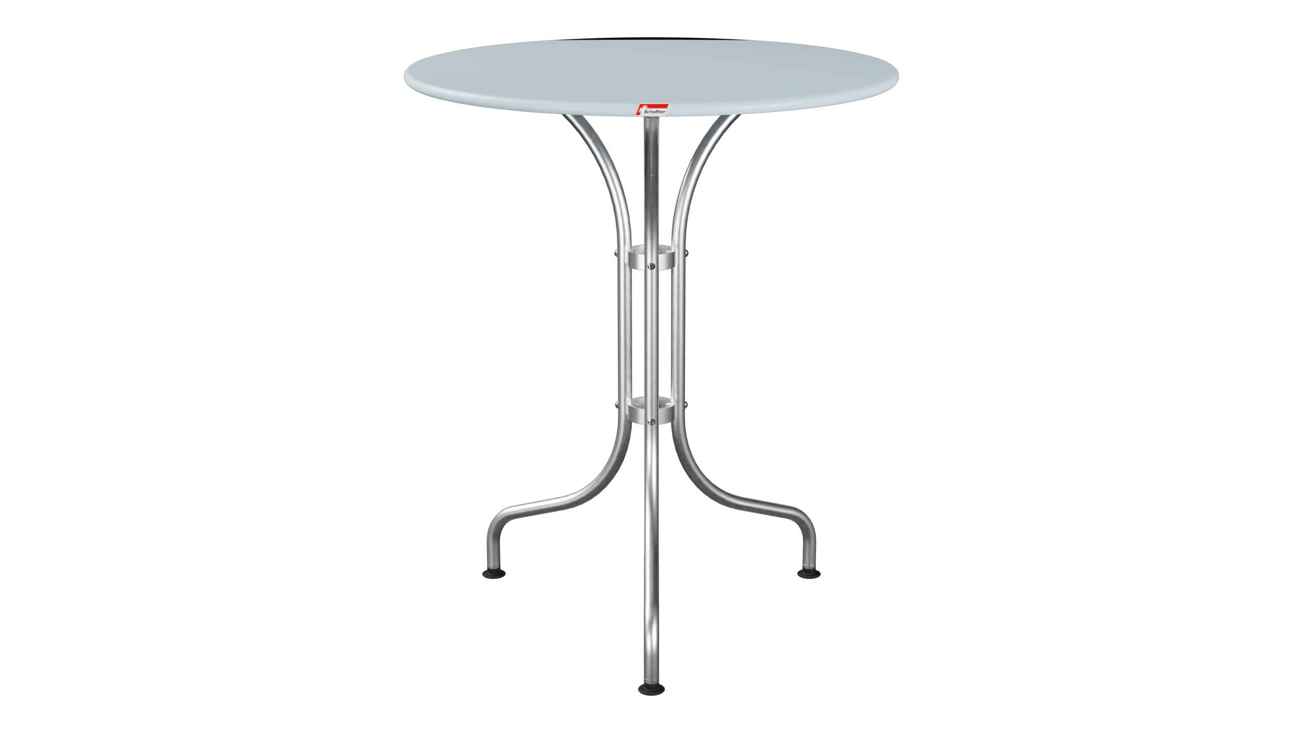 St. Moritz Metall-Gartentisch ø60 in Pastellblau präsentiert im Onlineshop von KAQTU Design AG. Gartentisch ist von Schaffner