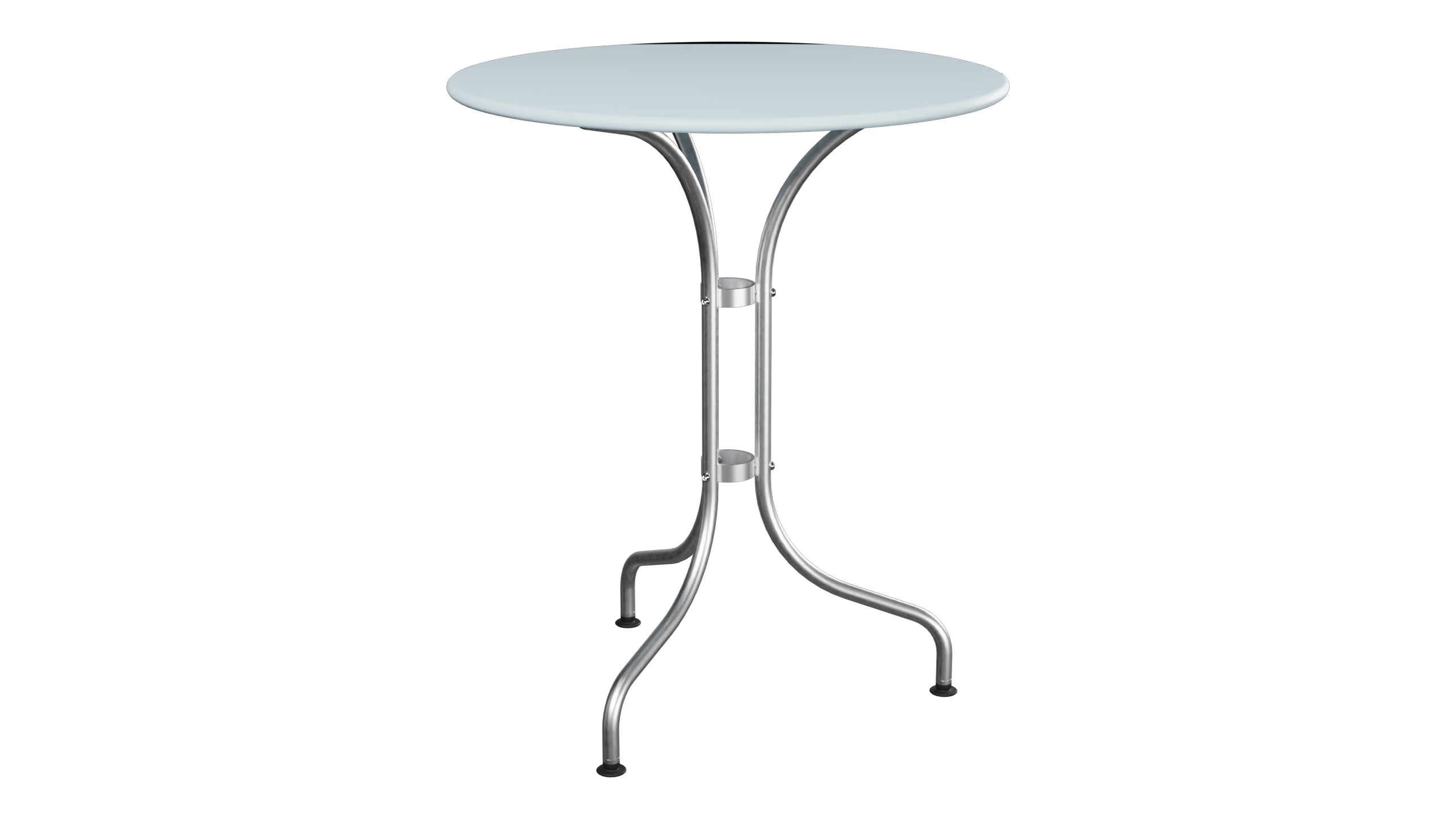 St. Moritz Metall-Gartentisch ø60 in Pastellblau präsentiert im Onlineshop von KAQTU Design AG. Gartentisch ist von Schaffner