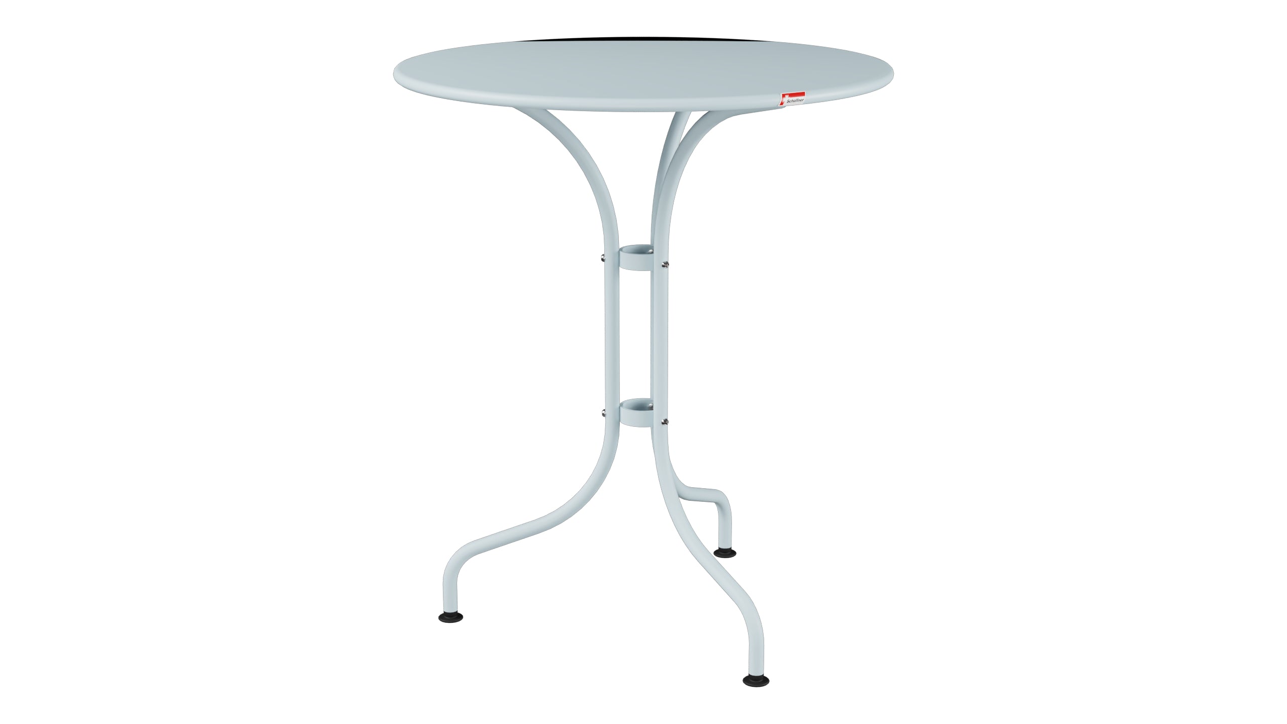 St. Moritz Metall-Gartentisch ø60 in Pastellblau präsentiert im Onlineshop von KAQTU Design AG. Gartentisch ist von Schaffner