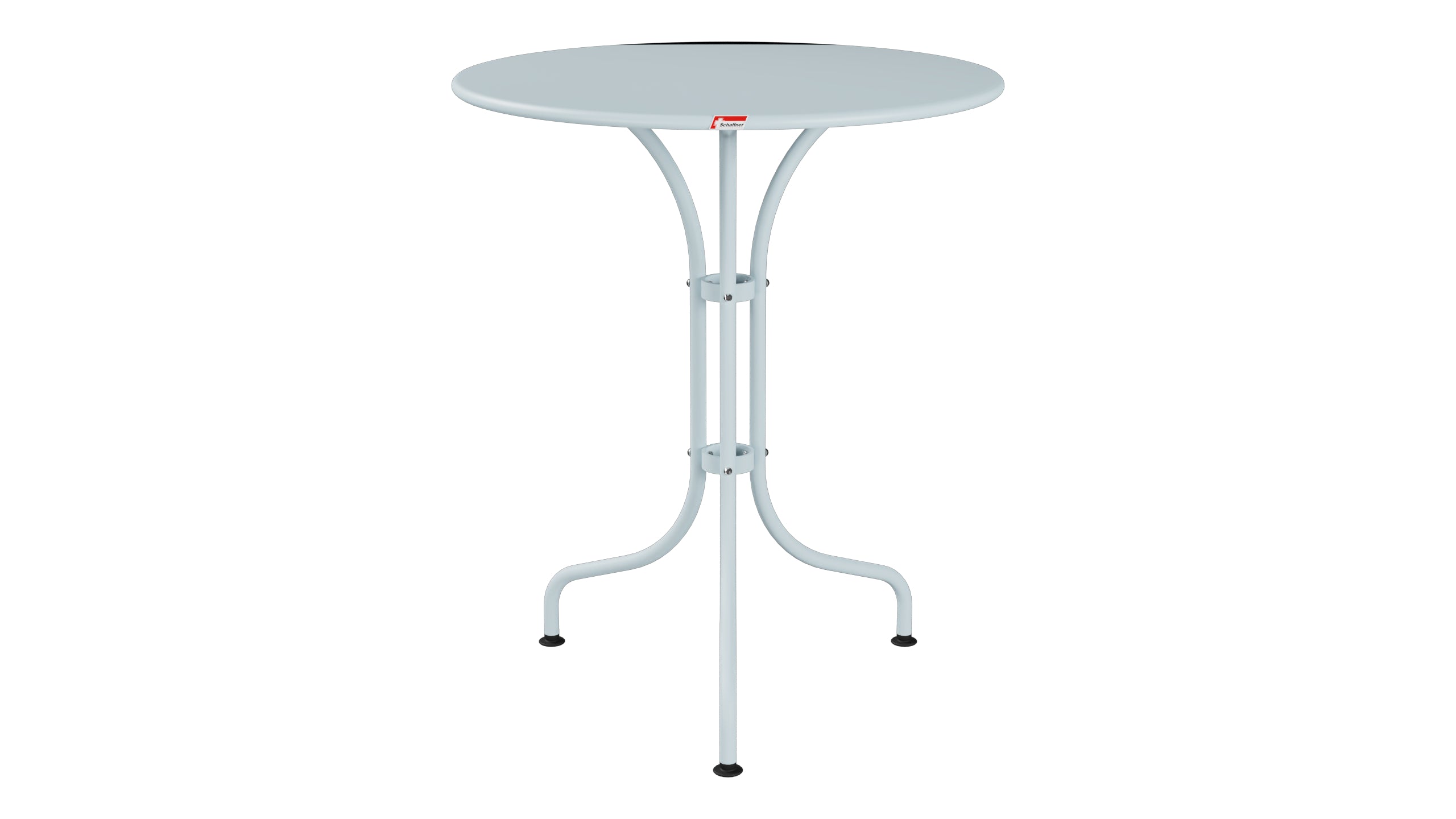 St. Moritz Metall-Gartentisch ø60 in Pastellblau präsentiert im Onlineshop von KAQTU Design AG. Gartentisch ist von Schaffner