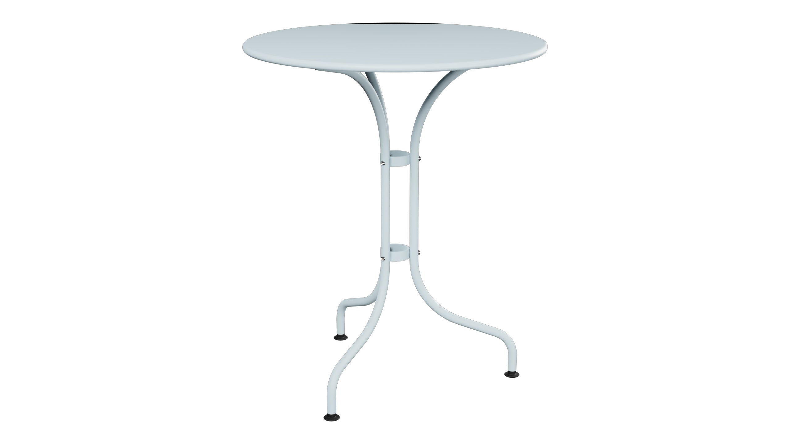 St. Moritz Metall-Gartentisch ø60 in Pastellblau präsentiert im Onlineshop von KAQTU Design AG. Gartentisch ist von Schaffner