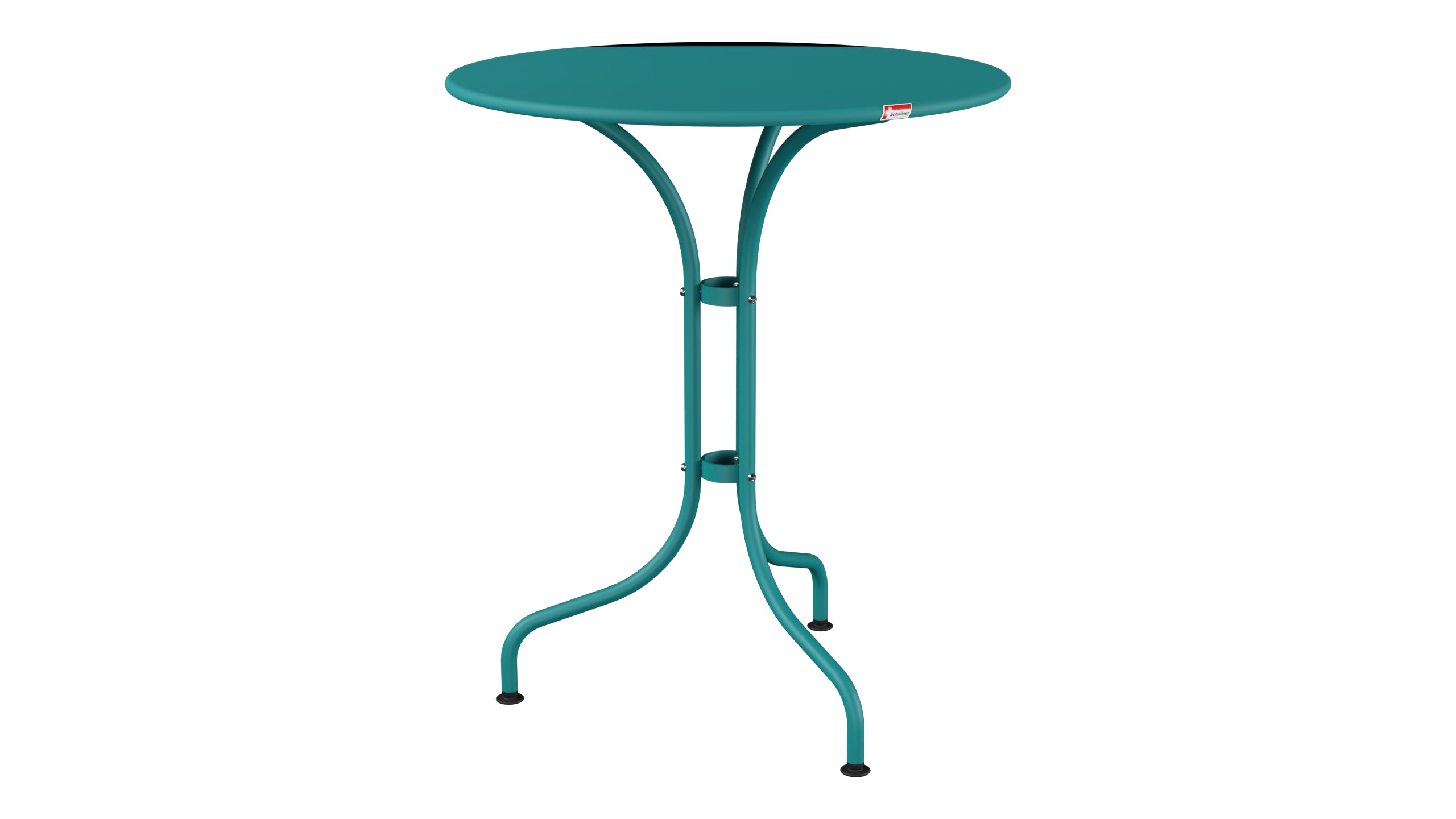 St. Moritz Metall-Gartentisch ø60 in Kaliblau präsentiert im Onlineshop von KAQTU Design AG. Gartentisch ist von Schaffner